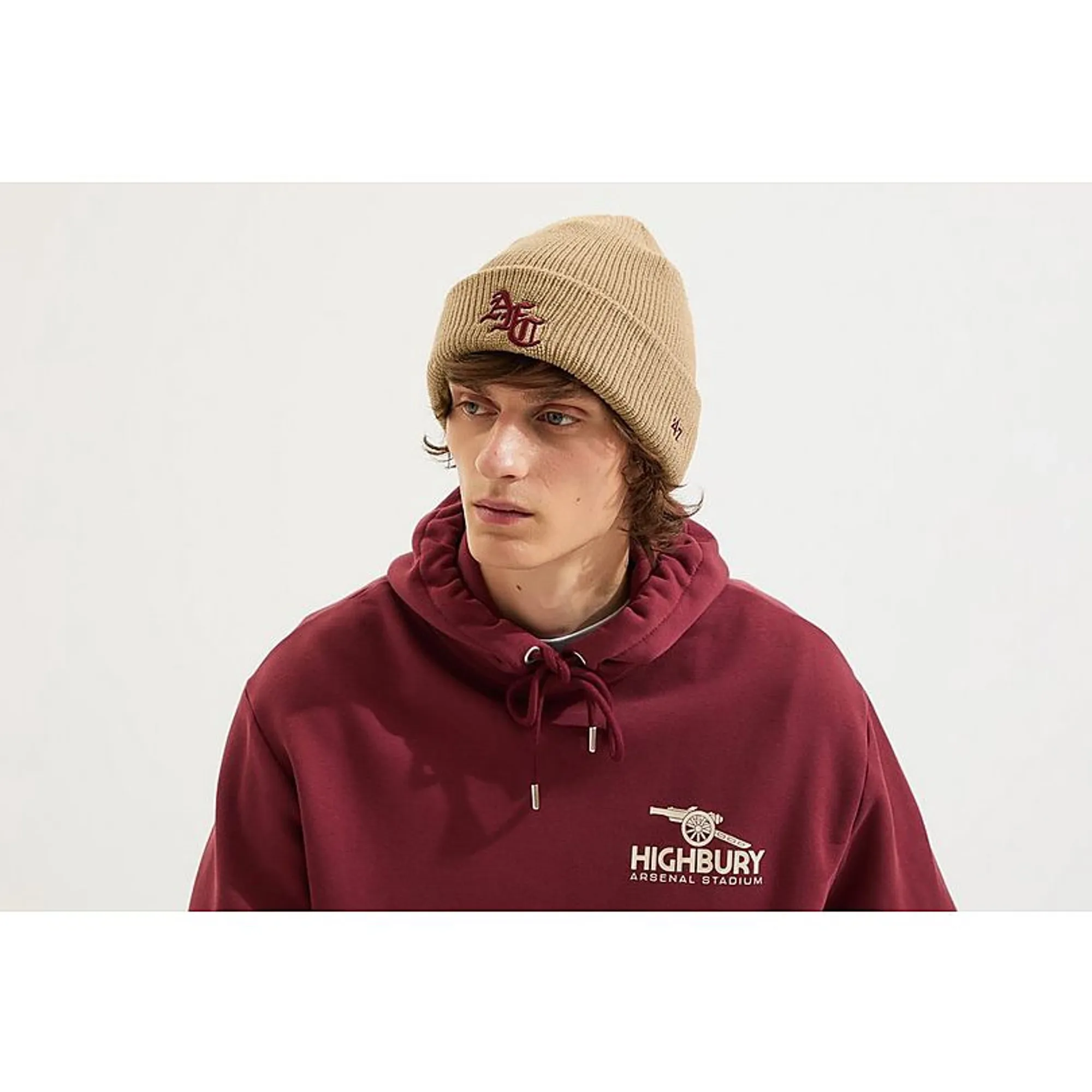 Arsenal 47 Beige Monogram Cuff Beanie, Beige