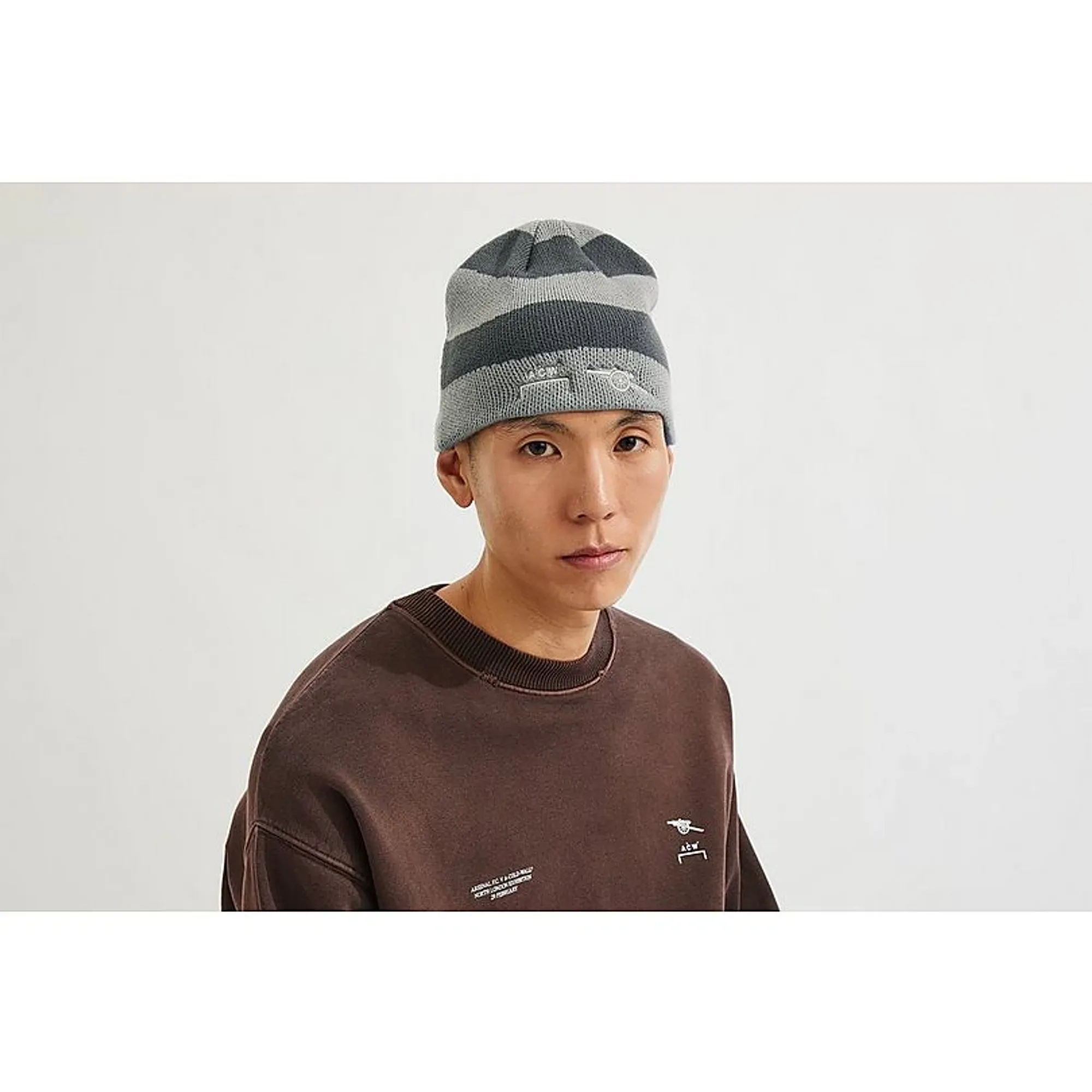 Arsenal x A-COLD-WALL* Gillespie Grey Beanie, Grey | U06983
