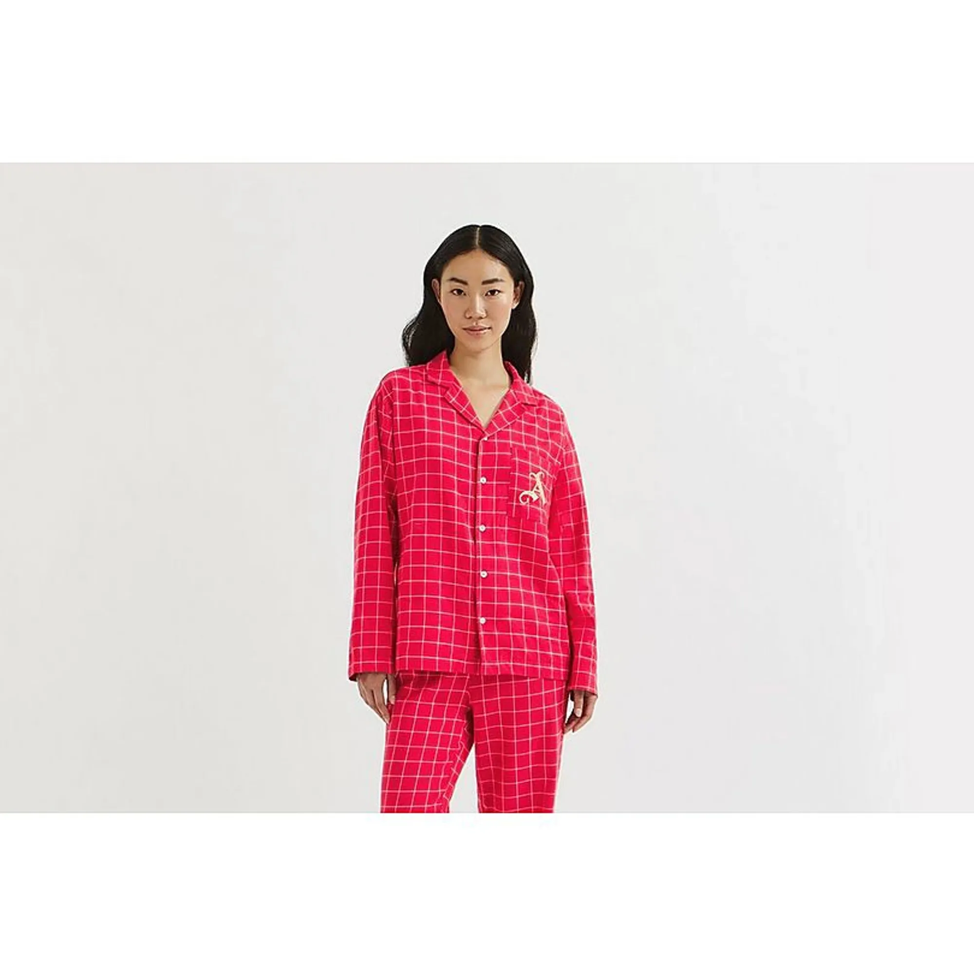 Arsenal Womens Classics Check Pyjama Set, Red