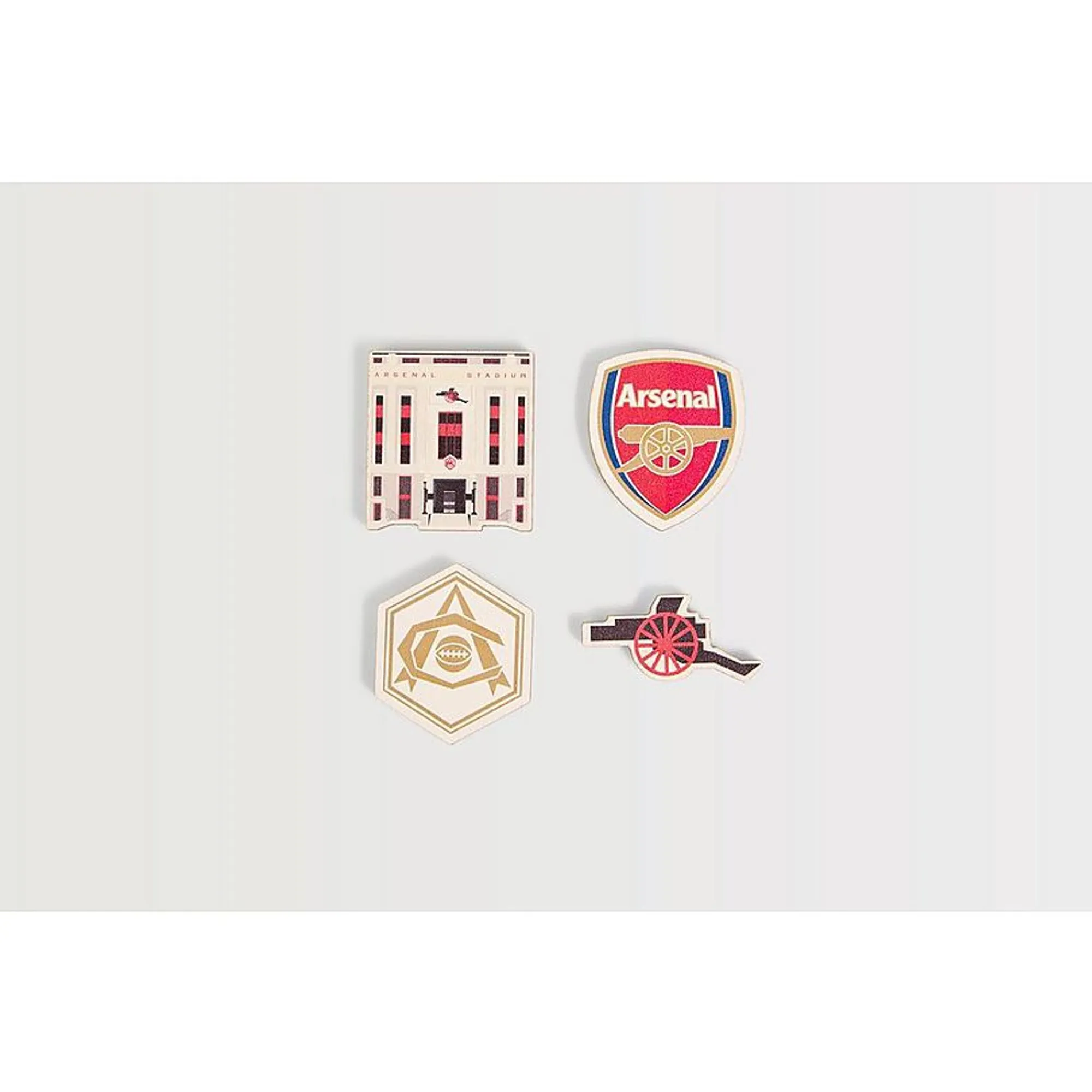 Arsenal Highbury Wooden Magnet Set, Multicolor