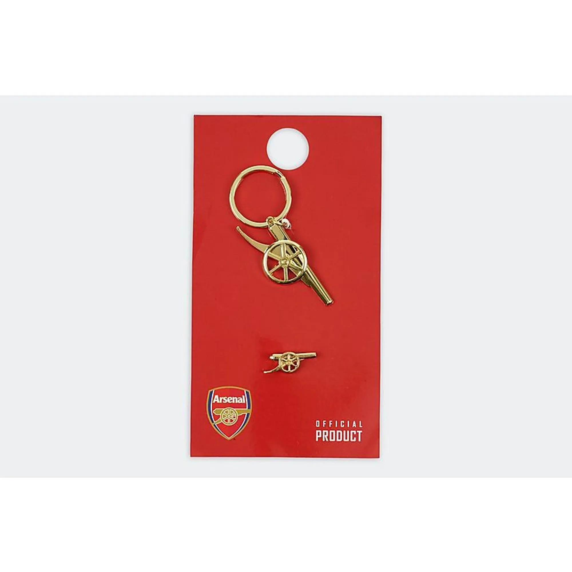 Arsenal Cannon Keyring and Badge Set, Multicolor