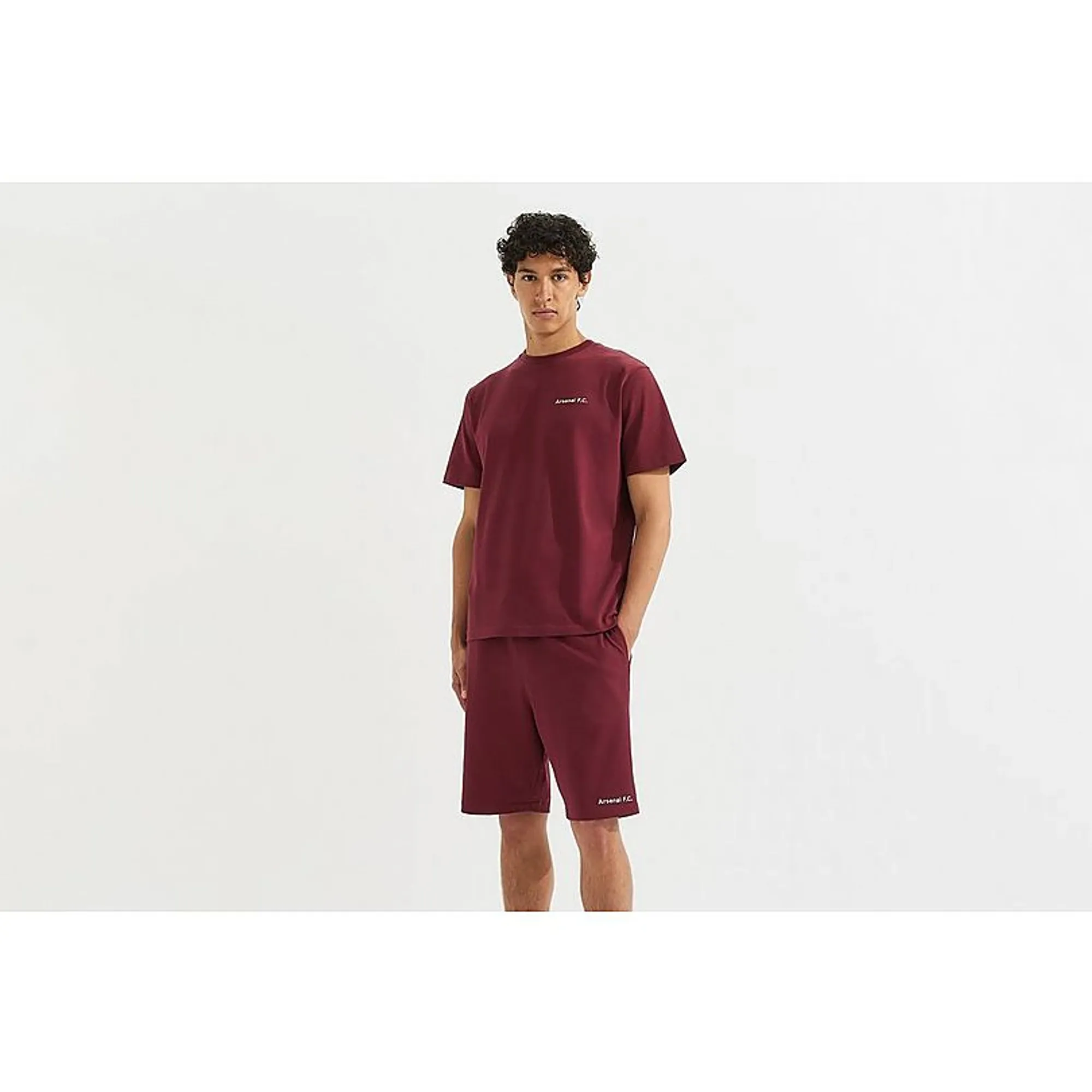 Arsenal Essentials Chapman Lounge Short Set, Red