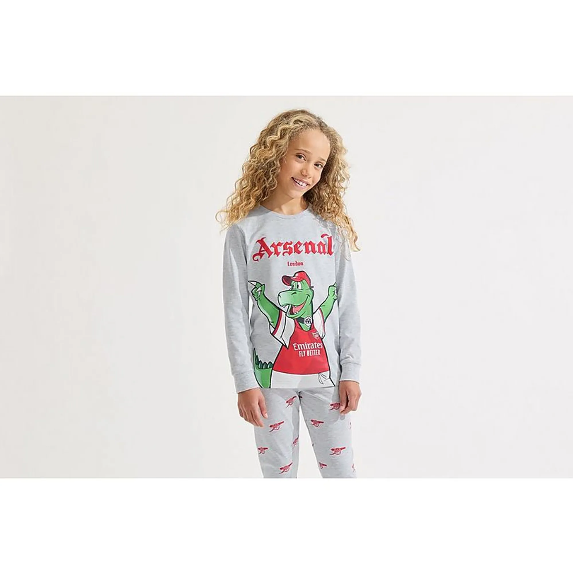 Arsenal Kids Gunnersaurus Grey Lounge Set, Grey