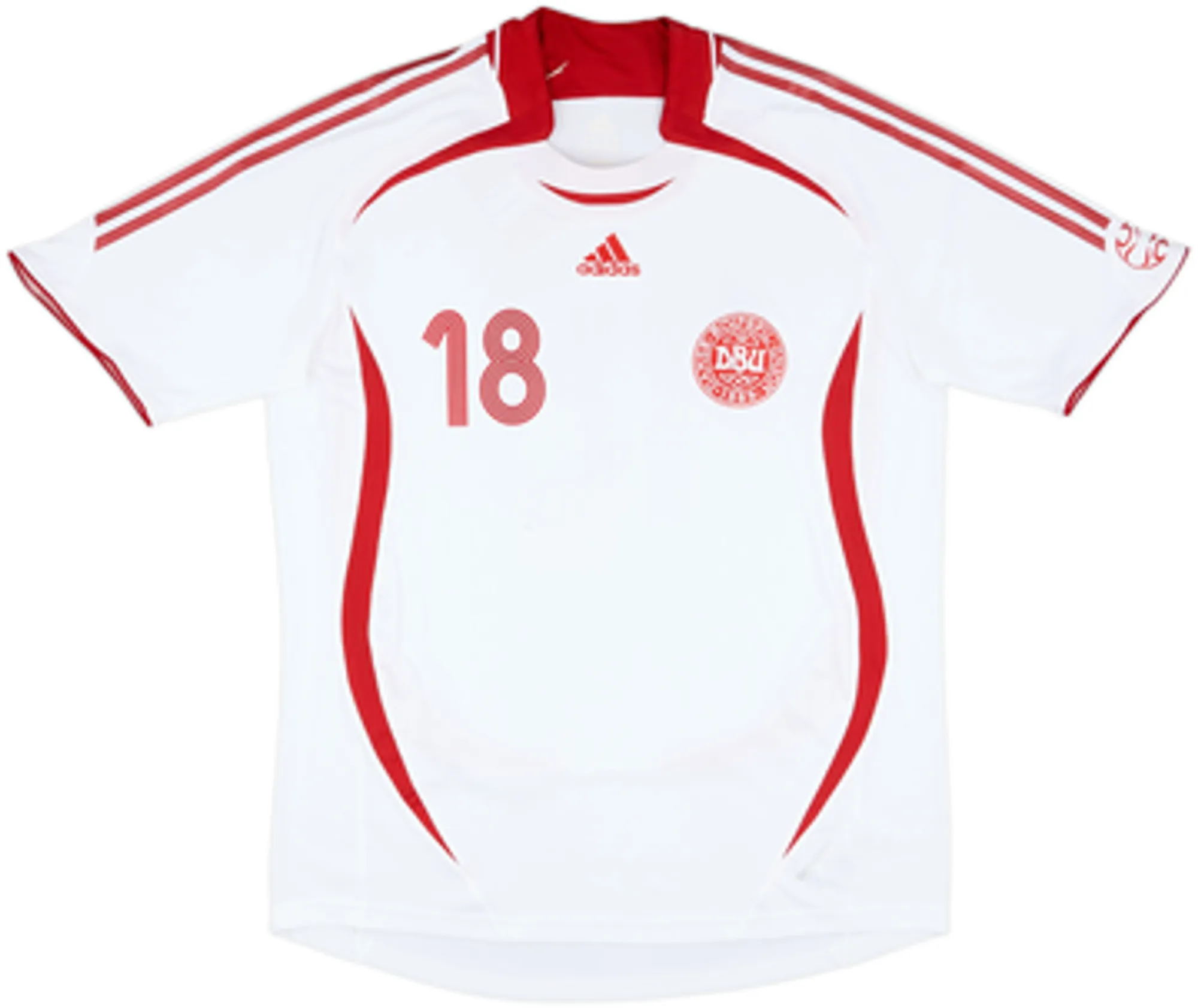 adidas Denmark Mens SS Player Issue Home Shirt 2008