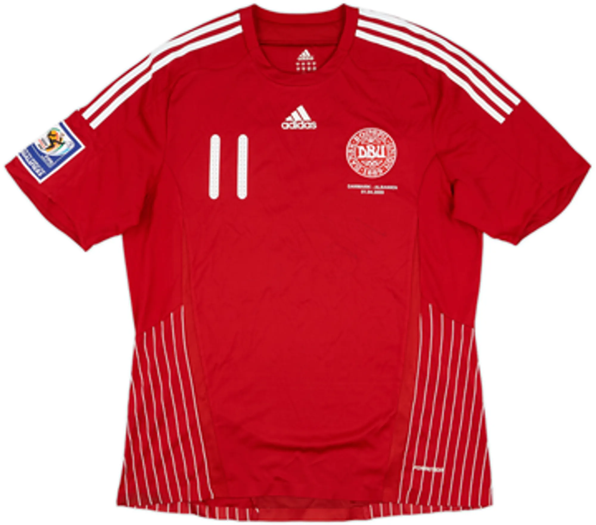 adidas Denmark Mens SS Player Issue Home Shirt 2009