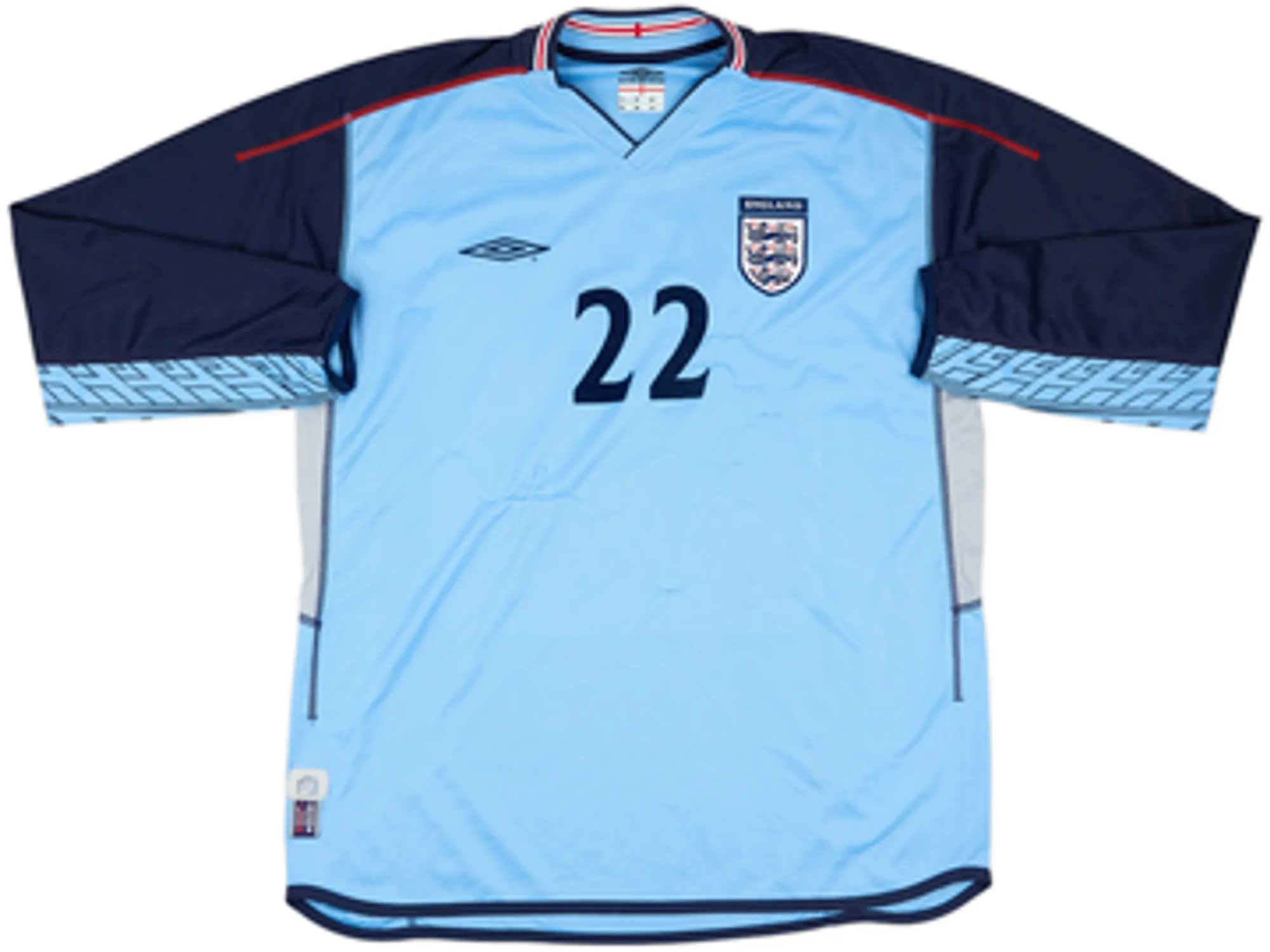 Umbro England Mens LS Goalkeeper Player Issue Home Shirt 2002