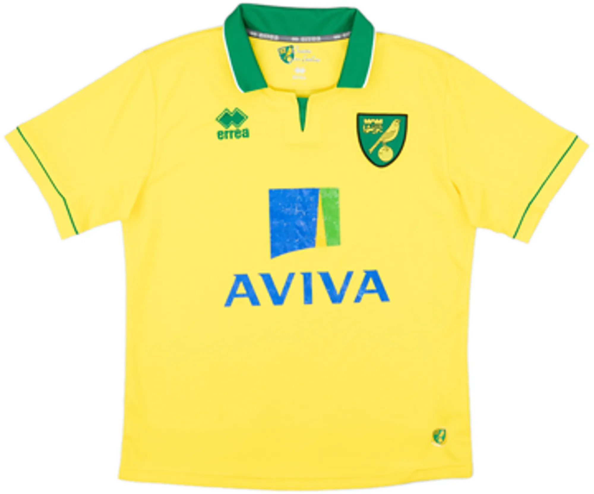 Errea Norwich City Mens SS Home Shirt 2012/13