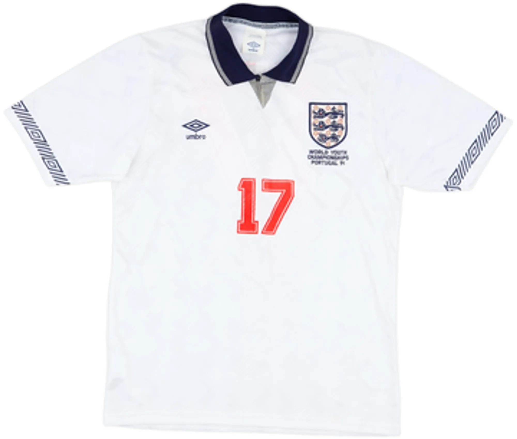 Umbro England Kids SS Player Issue Home Shirt 1991