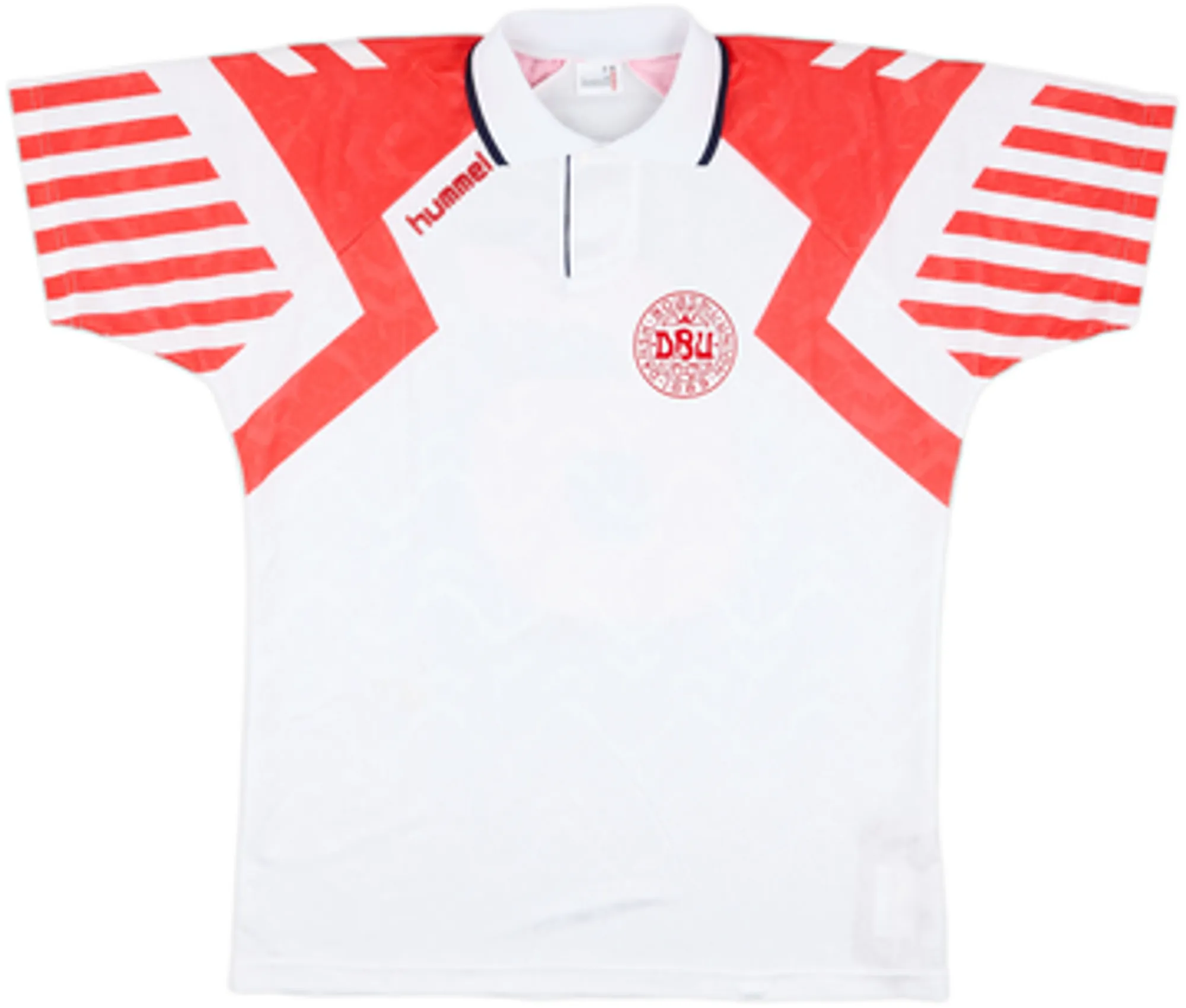 Hummel Denmark Mens SS Player Issue Away Shirt 1992