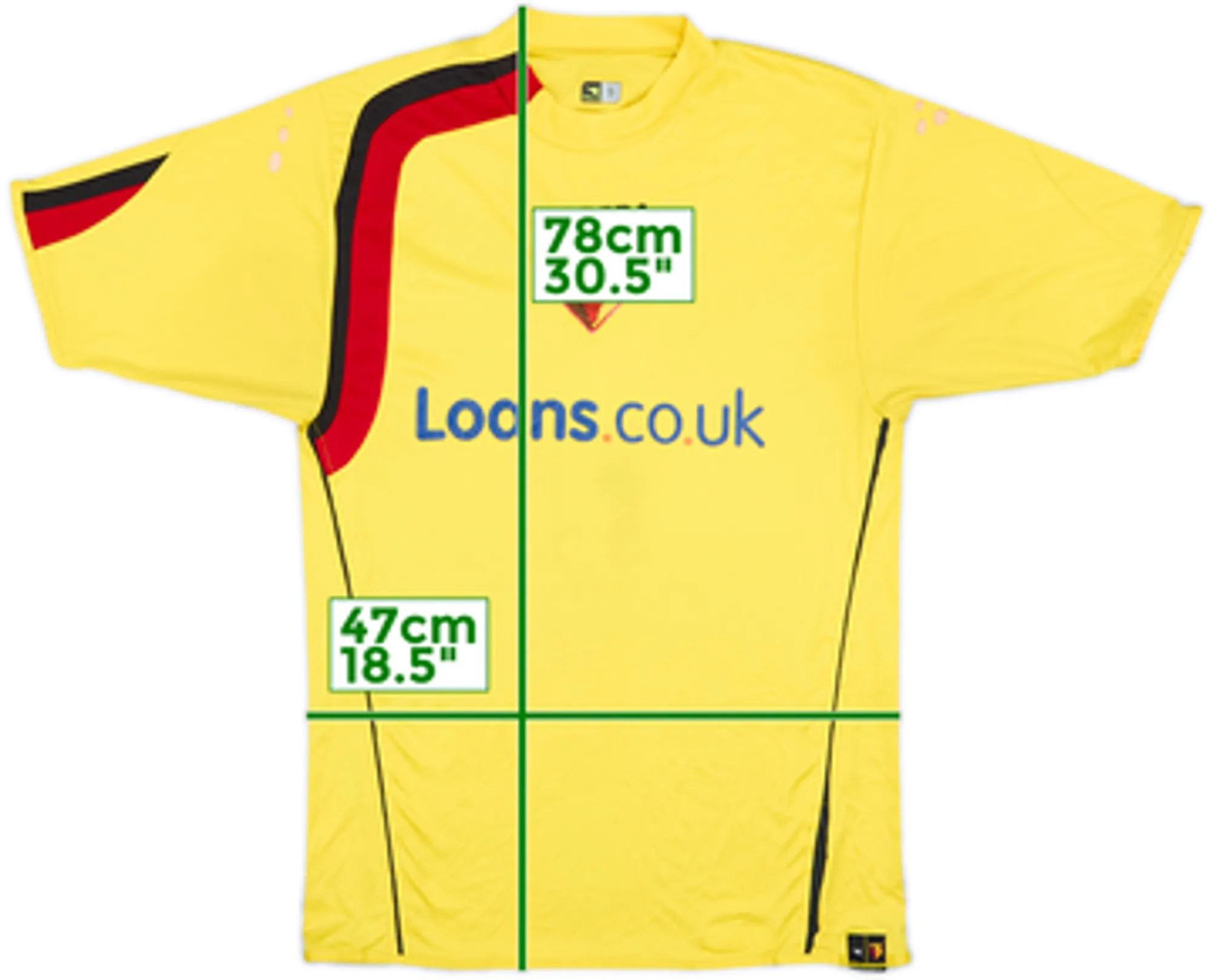 Diadora Watford Mens SS Home Shirt 2005/06