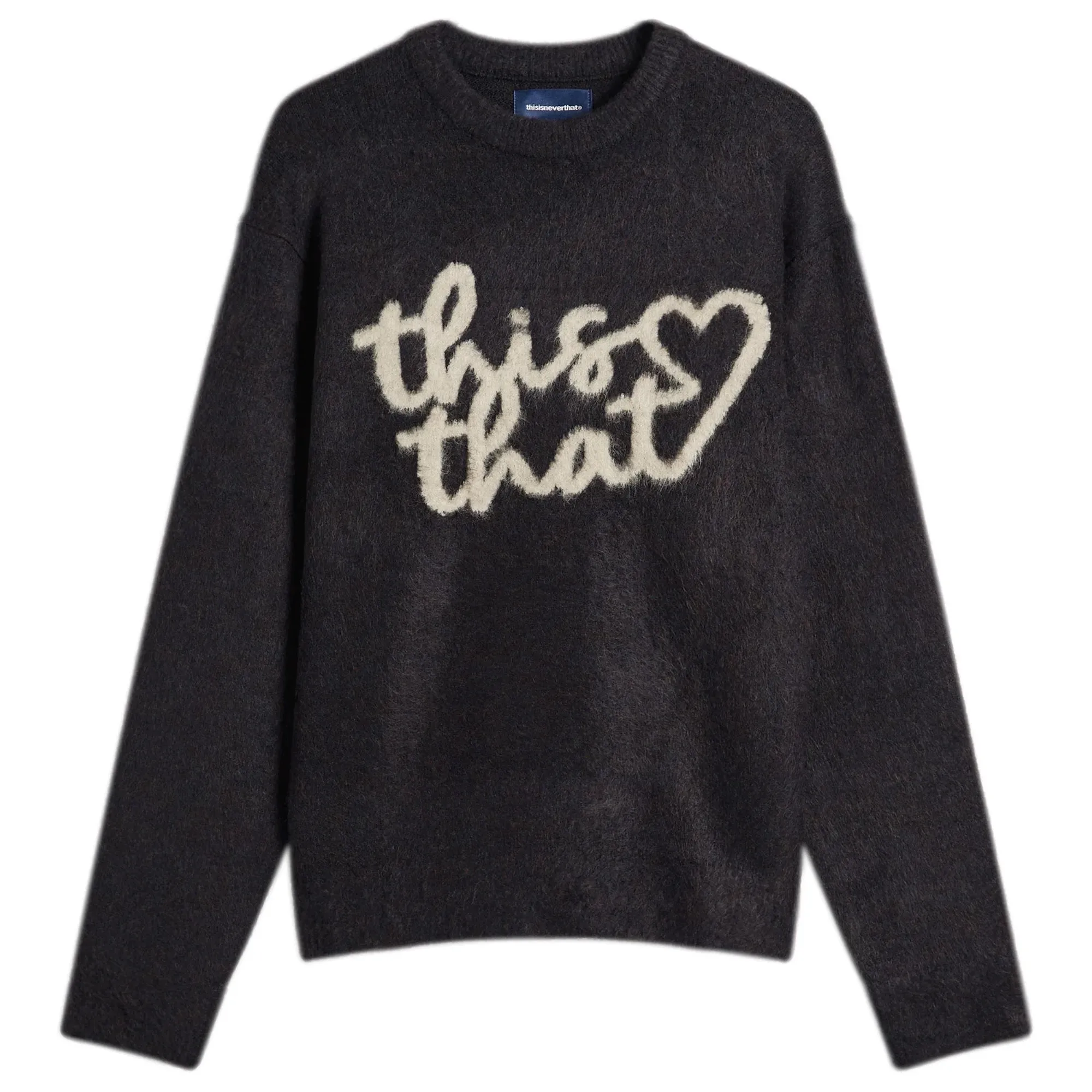 thisisneverthat Men's Heart Logo Knit Jumper Dark Navy