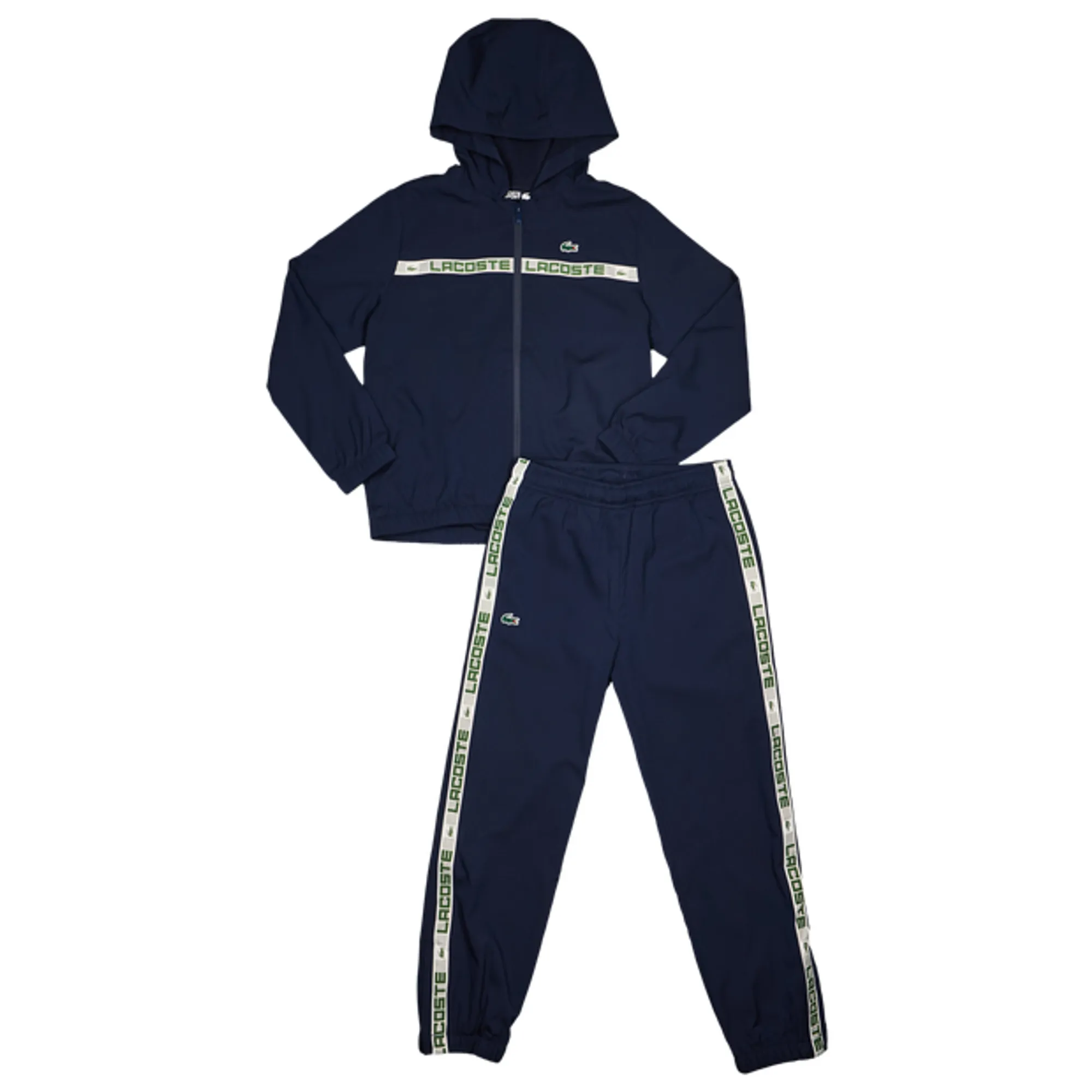 Lacoste Ultra Dry Rip Resistant Sport Tracksuit - Navy Blue / Green