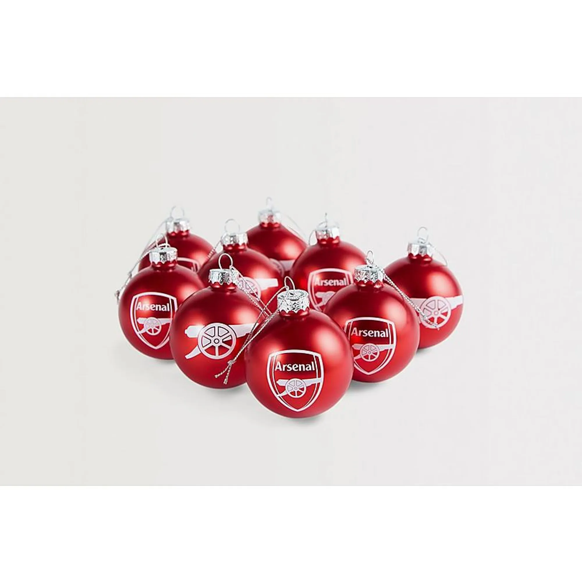 Arsenal 9pk Bauble Set, Red