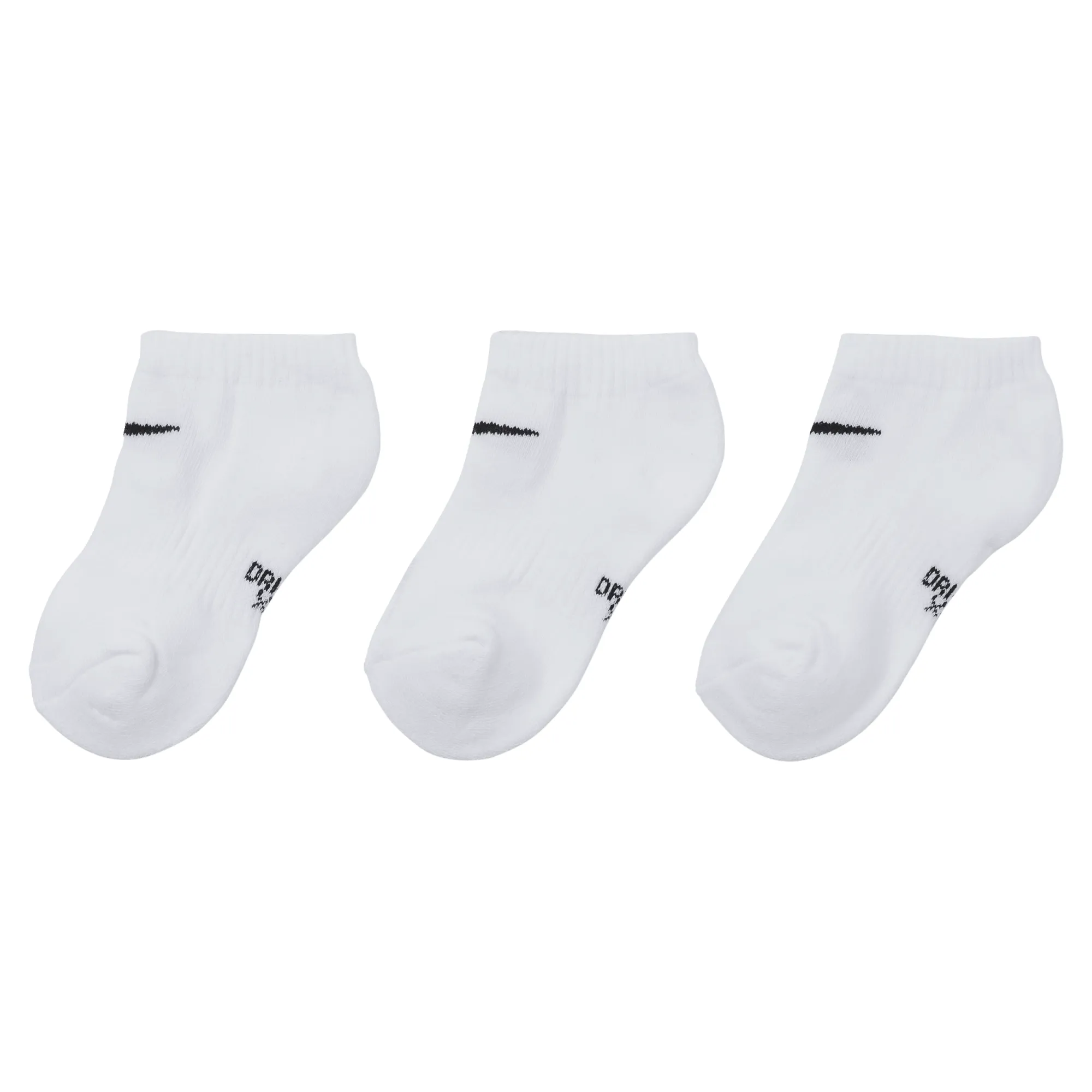 Nike Dri-FIT Performance Younger Kids' No-Show Socks (3 Pairs) - White