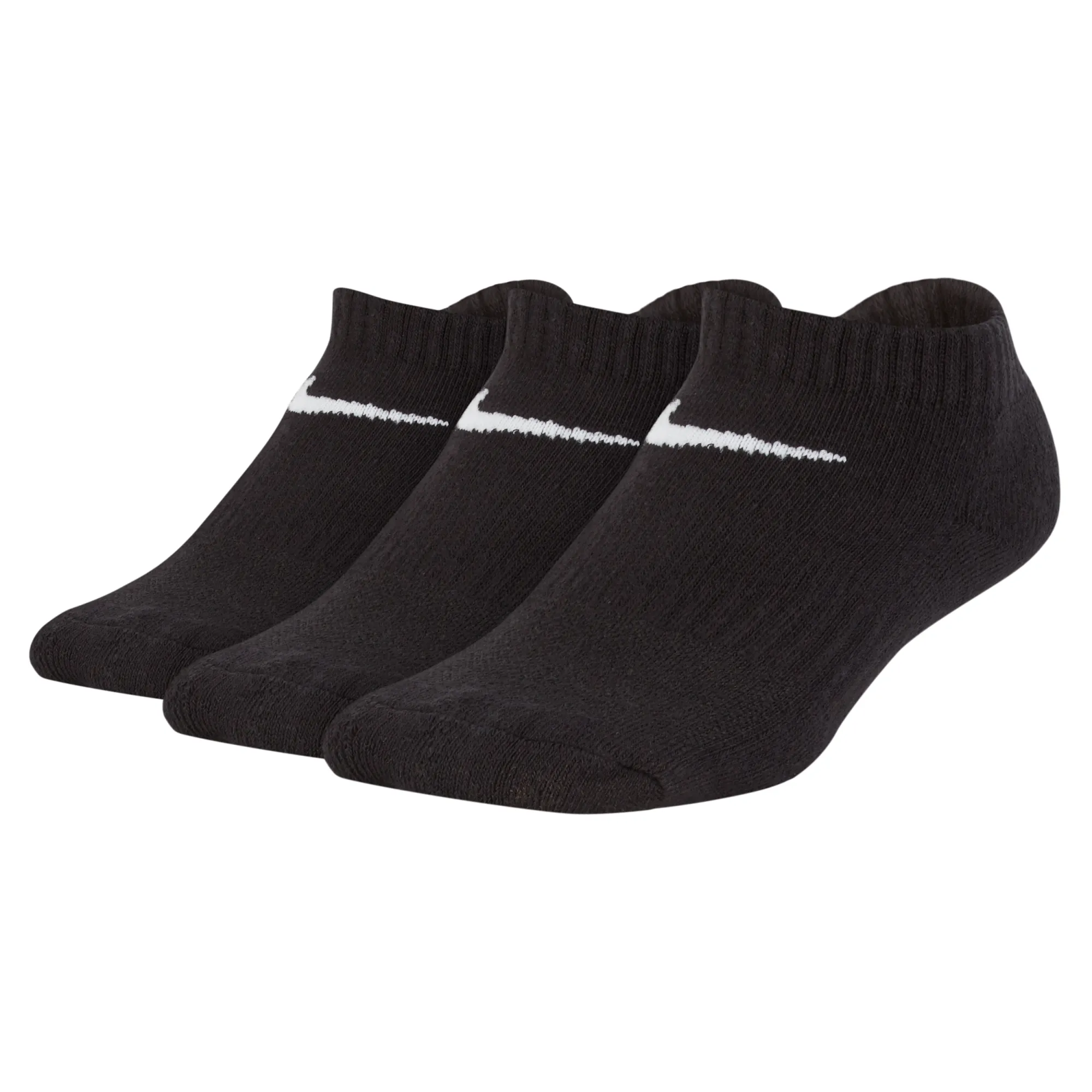 Nike Dri-FIT Performance Younger Kids' No-Show Socks (3 Pairs) - Black