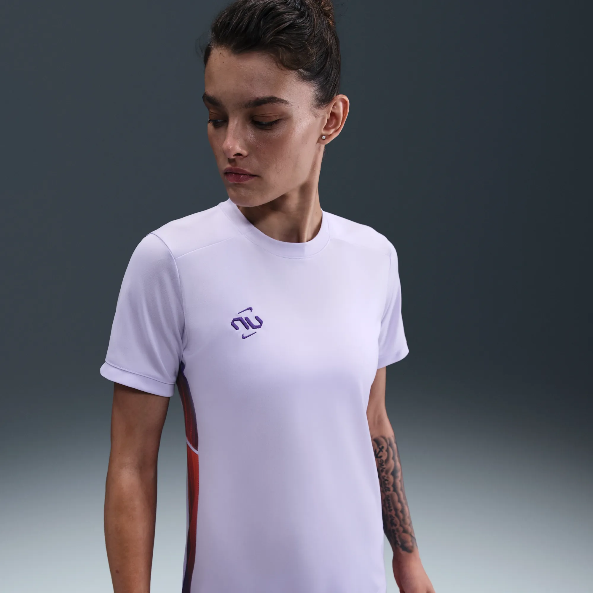 Nike United Academy Women's Dri-FIT Football Short-Sleeve Top - Purple - Polyester
