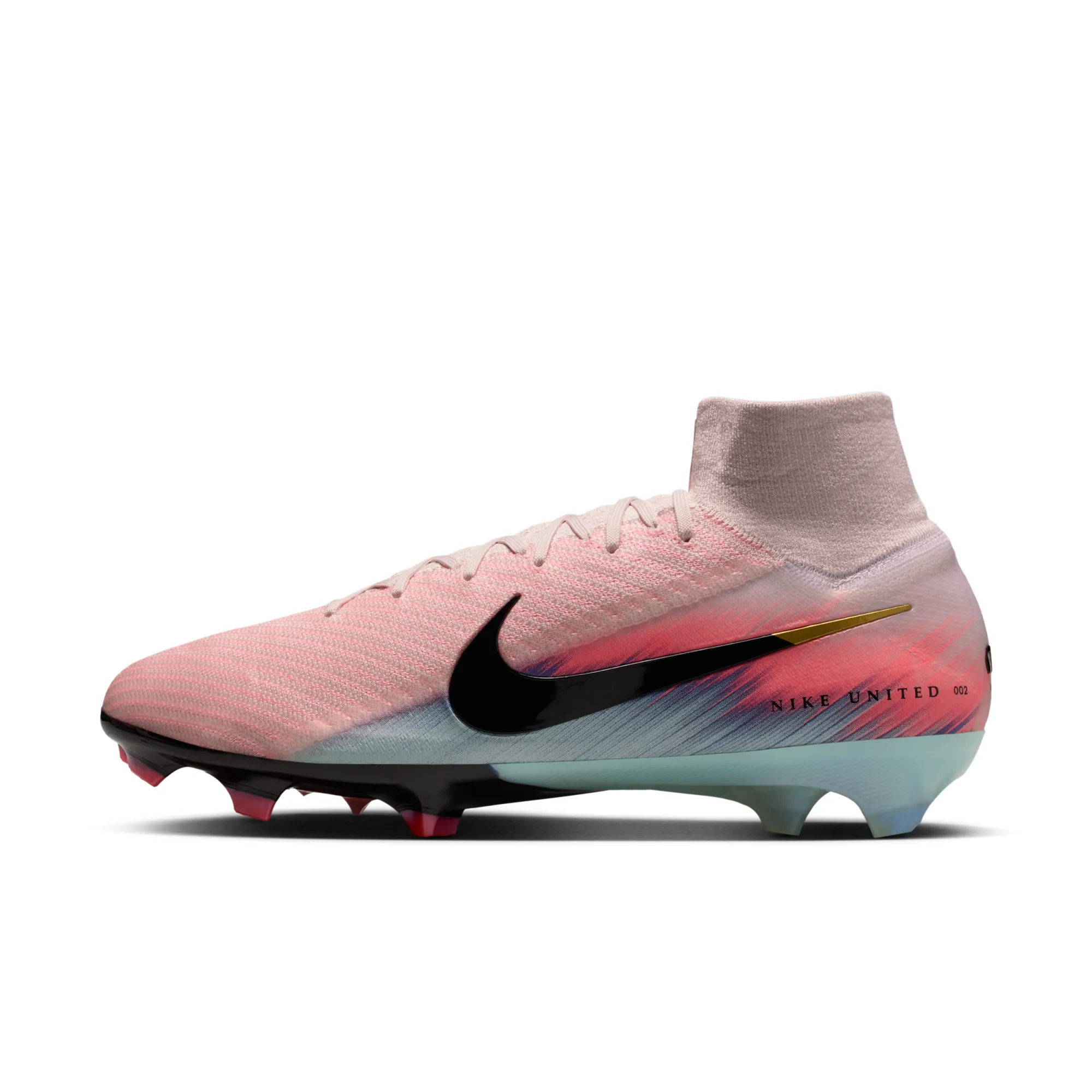 Nike United Mercurial Superfly 10 Elite Firm-Ground High-Top Football Boot - Pink