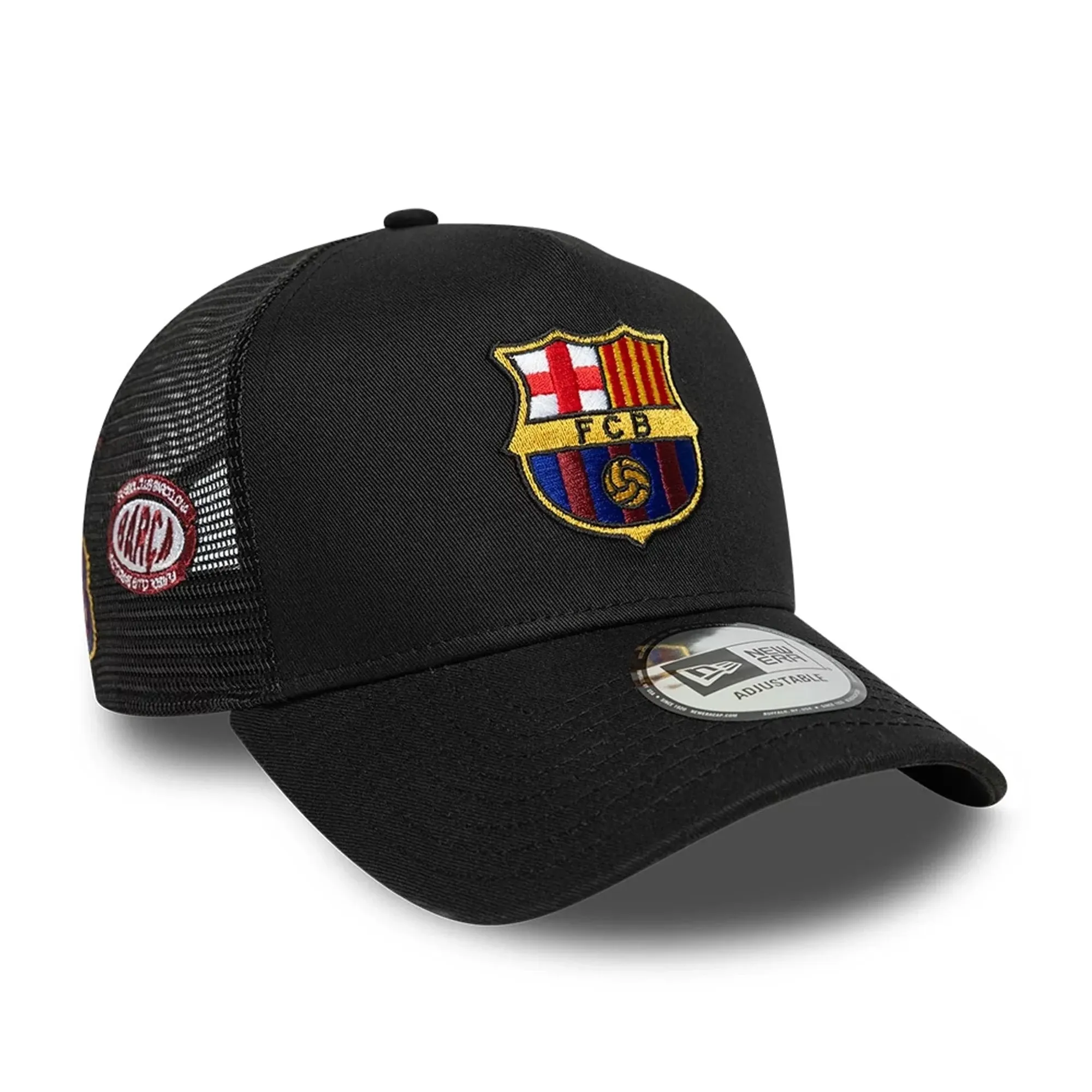 Barcelona FC Patch Black 9FORTY A-Frame Trucker Adjustable Cap New Era Cap adult unisex