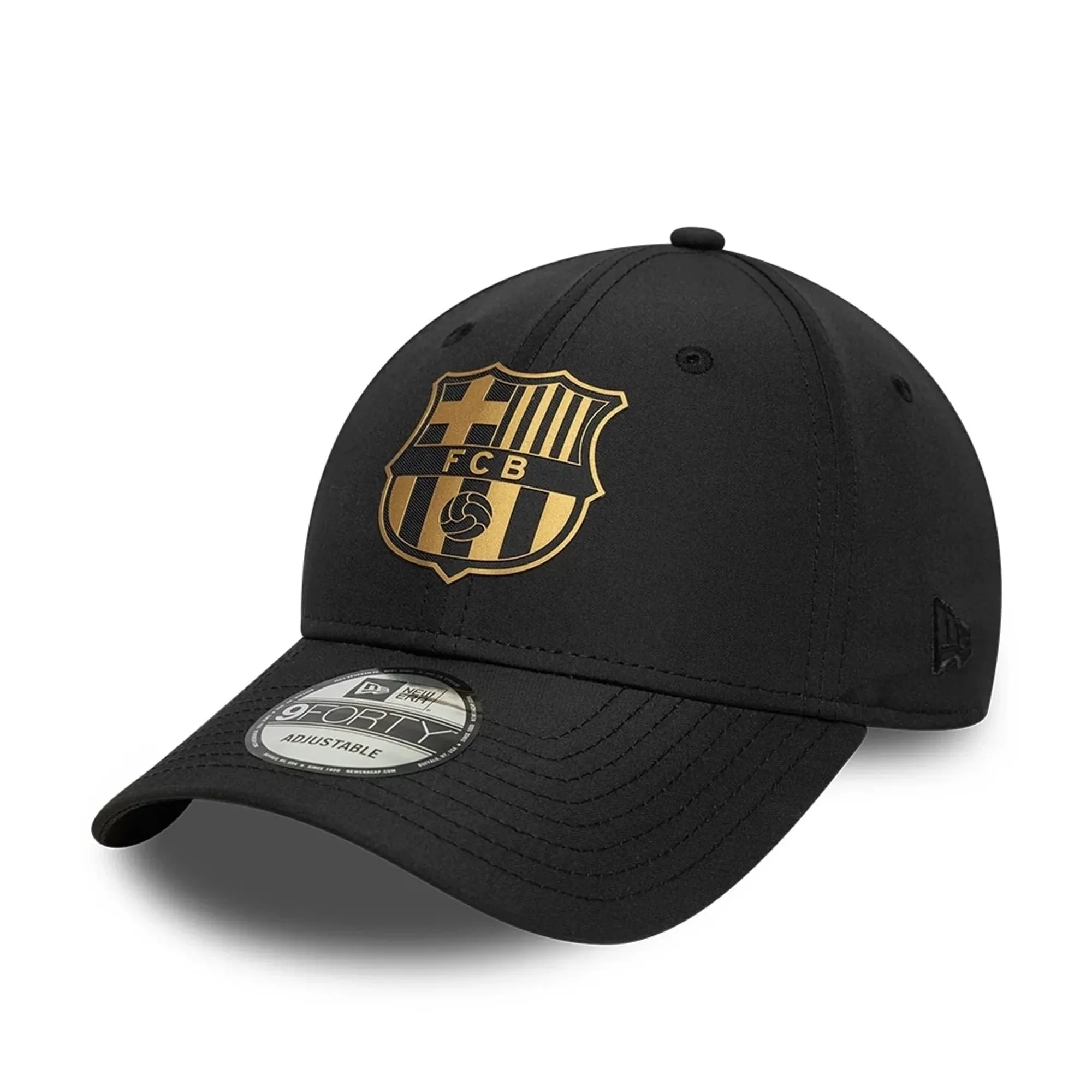 Barcelona FC Black Gold Black 9FORTY Adjustable Cap New Era Cap adult unisex