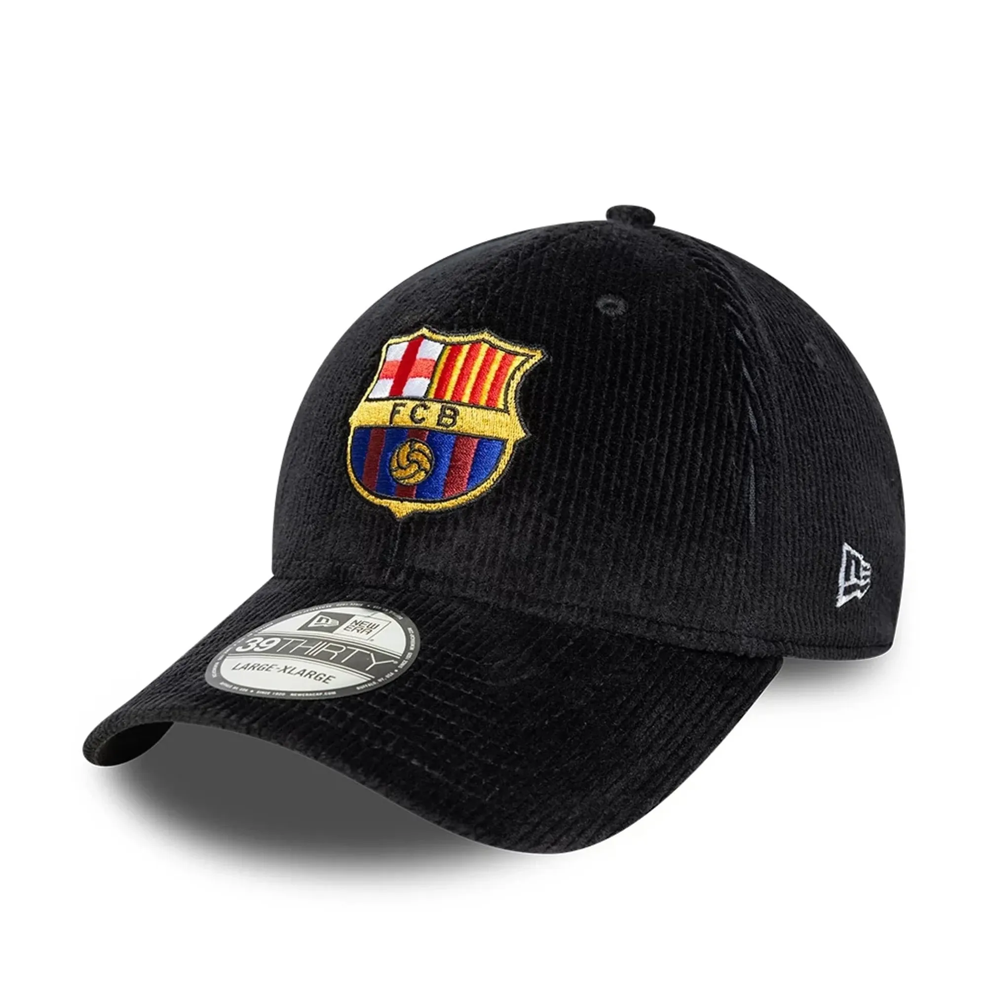 Barcelona FC Cord Black 39THIRTY Stretch Fit Cap New Era Cap adult unisex