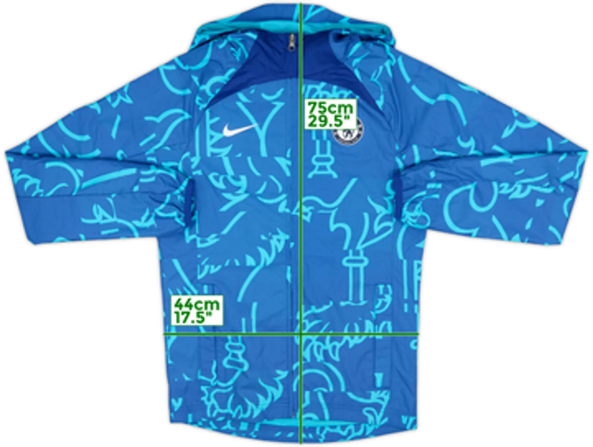 2022-23 Chelsea Nike Hooded Rain Jacket - 10/10 - (XS)