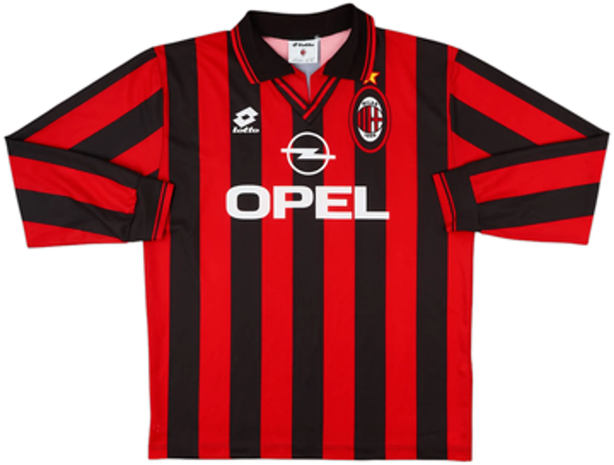 Lotto AC Milan Mens LS Home Shirt 1997/98