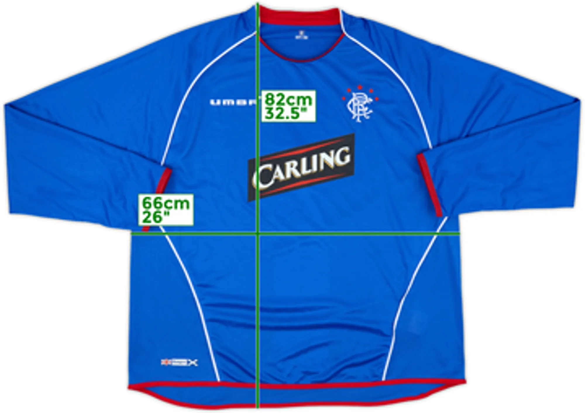 Umbro Rangers Mens LS Home Shirt 2005/06