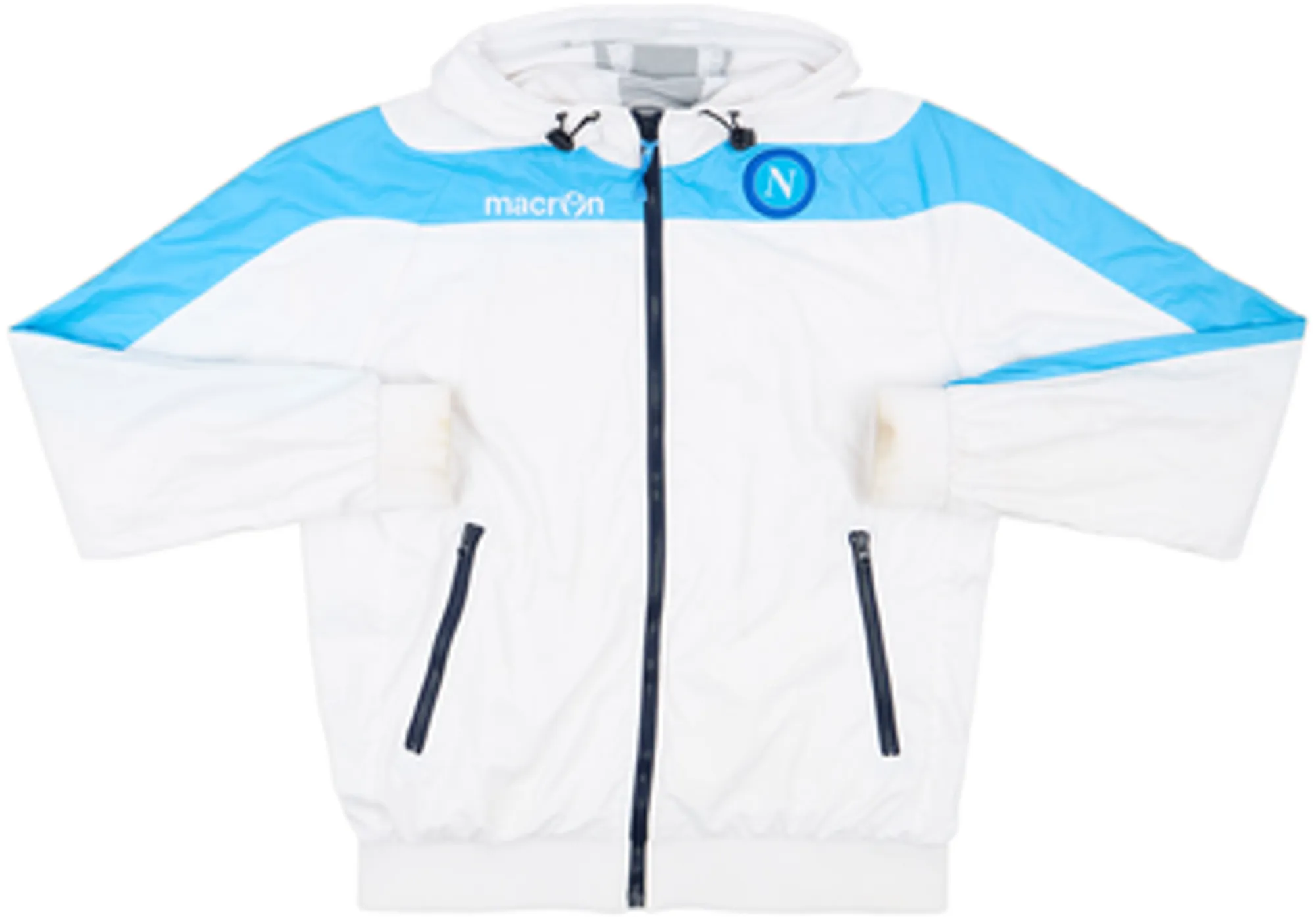 2012-13 Napoli Macron Hooded Rain Jacket - 6/10 - (XXL)