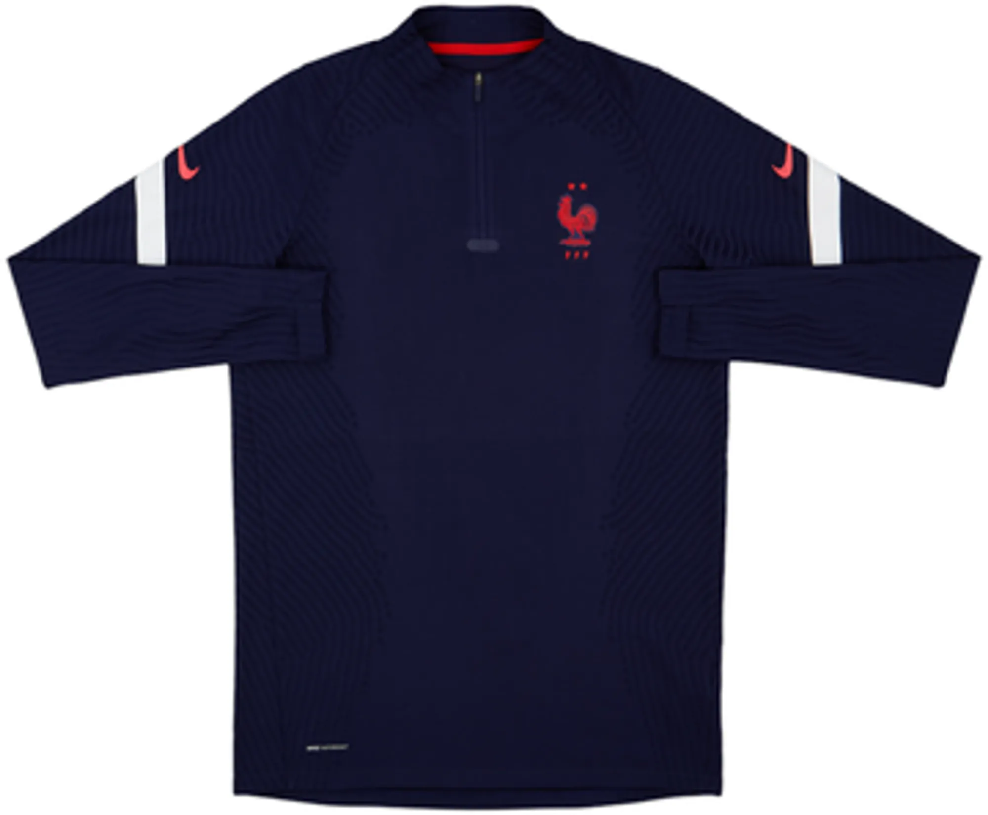 2020-21 France Nike Vaporknit Player Issue 1/4 Zip Drill Top - 9/10 - (M)