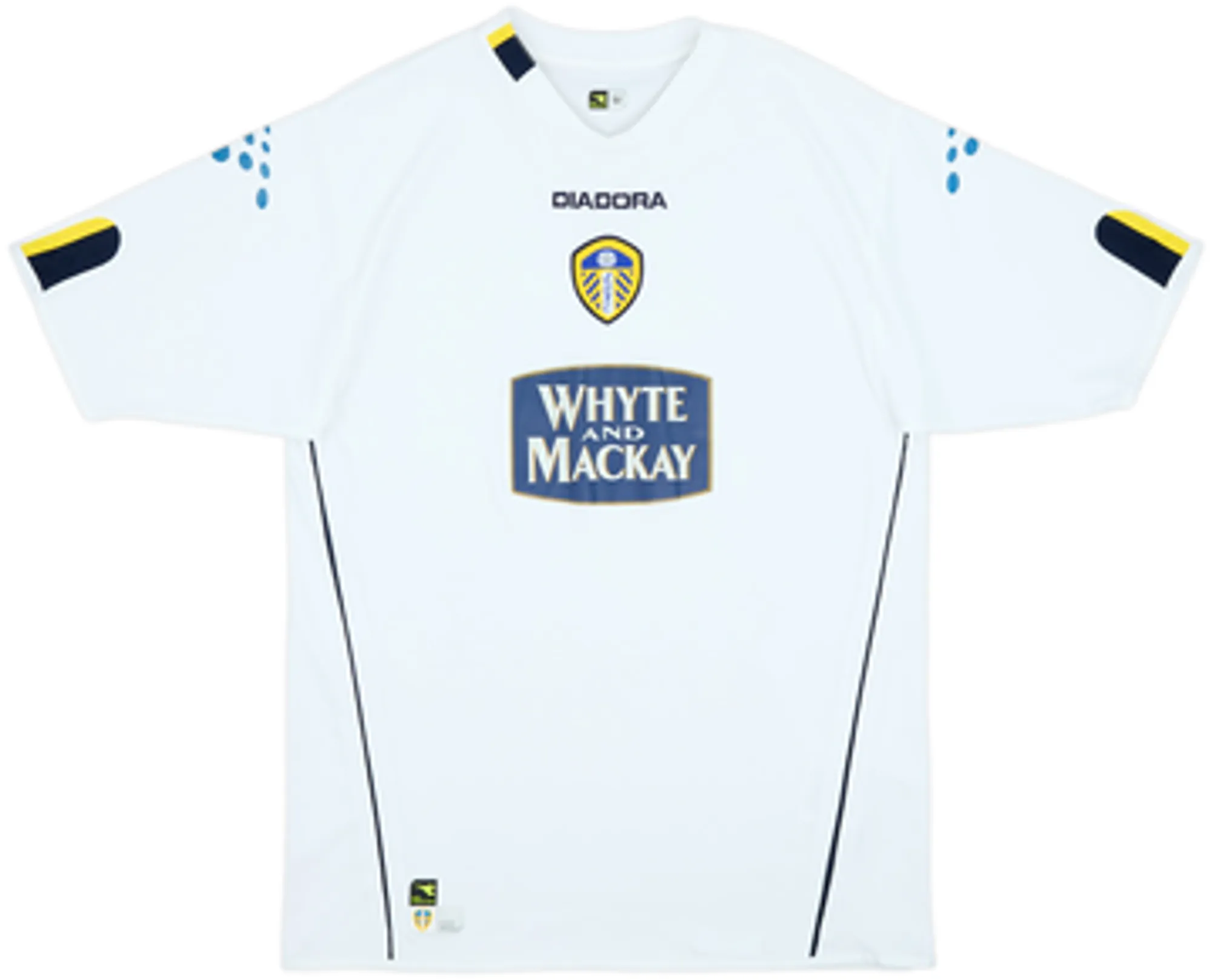 Diadora Leeds United Mens SS Home Shirt 2004/05