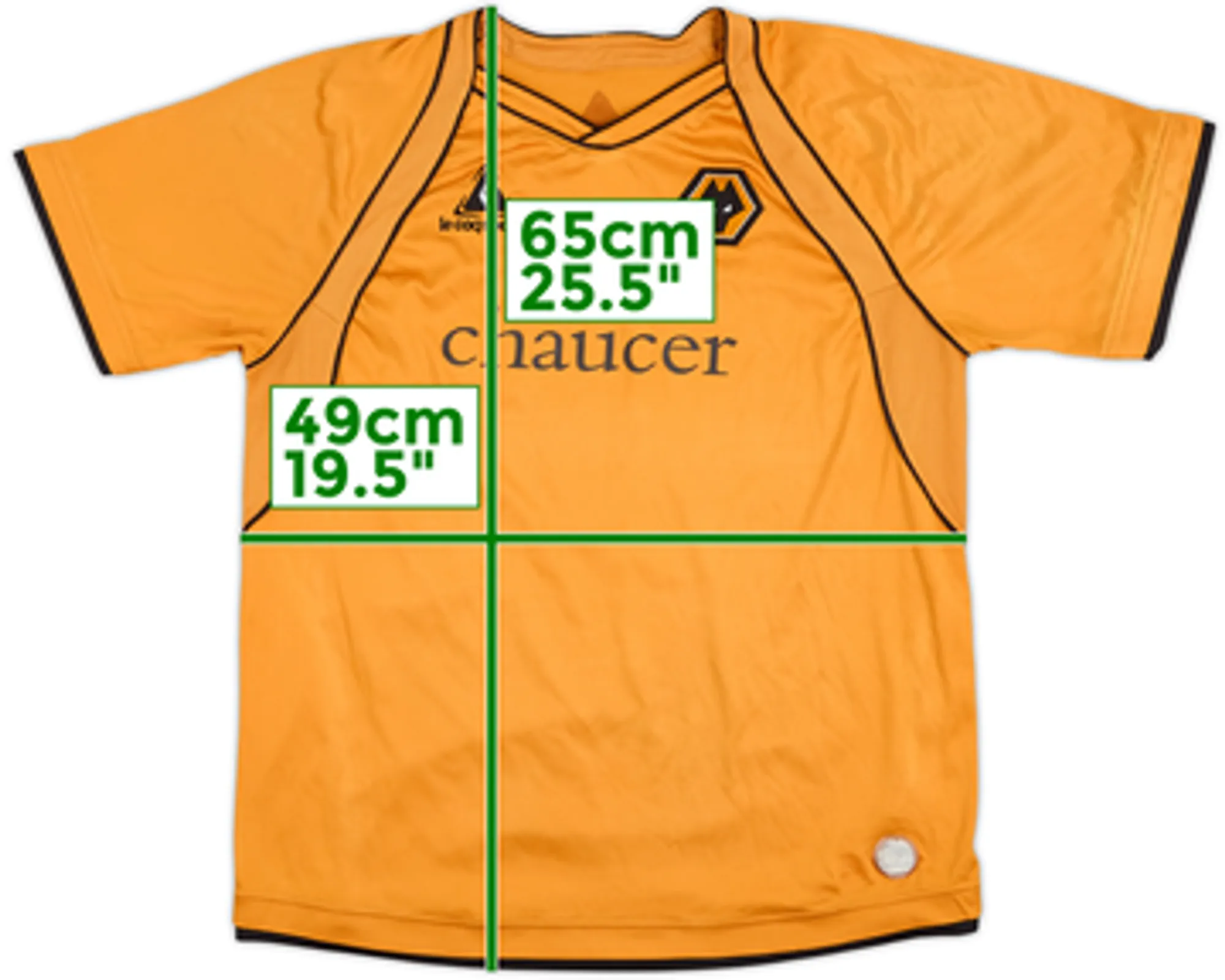 LeCoqSportif Wolverhampton Wanderers Mens SS Home Shirt 2006/08