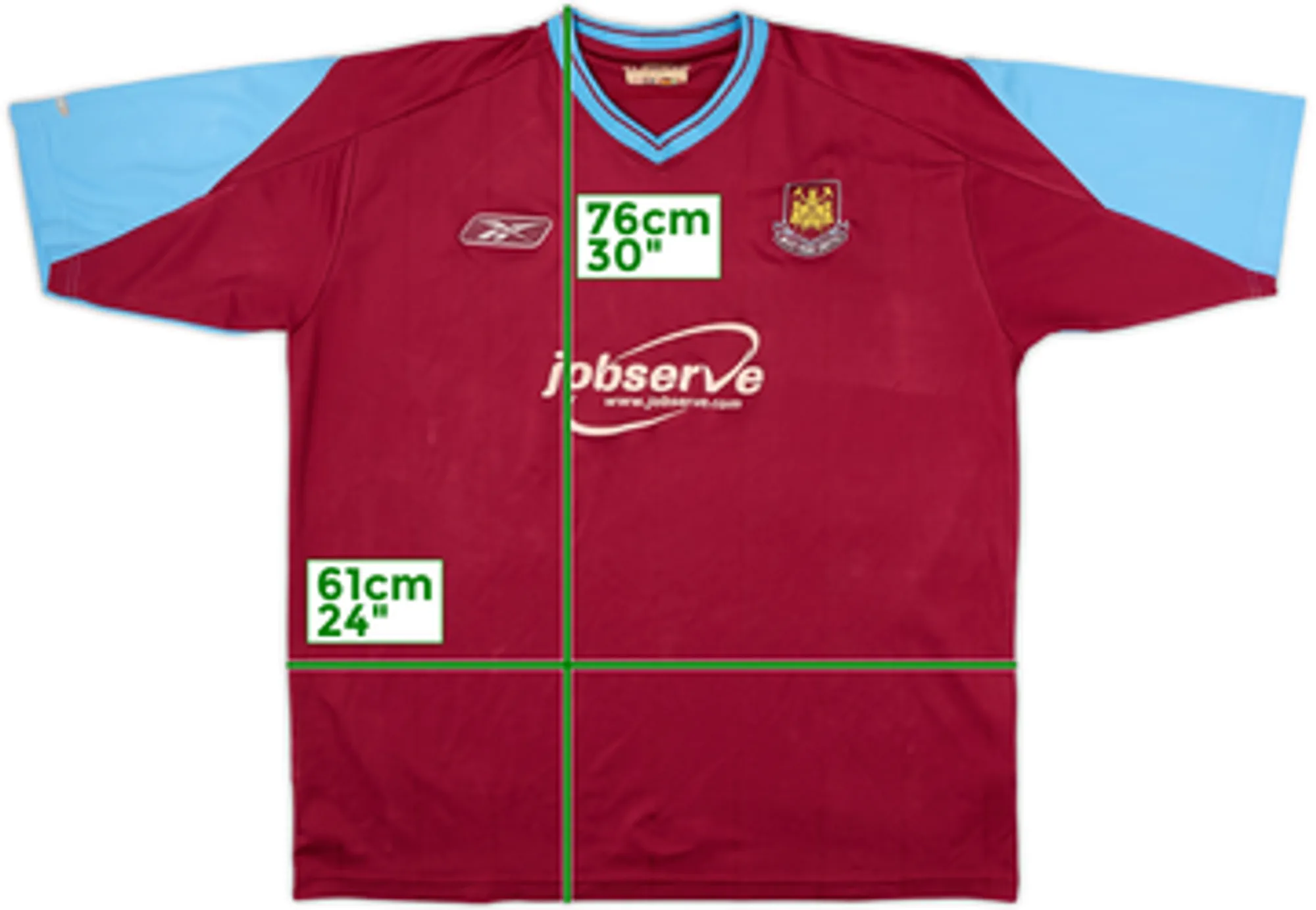 Reebok West Ham United Mens SS Home Shirt 2003/05