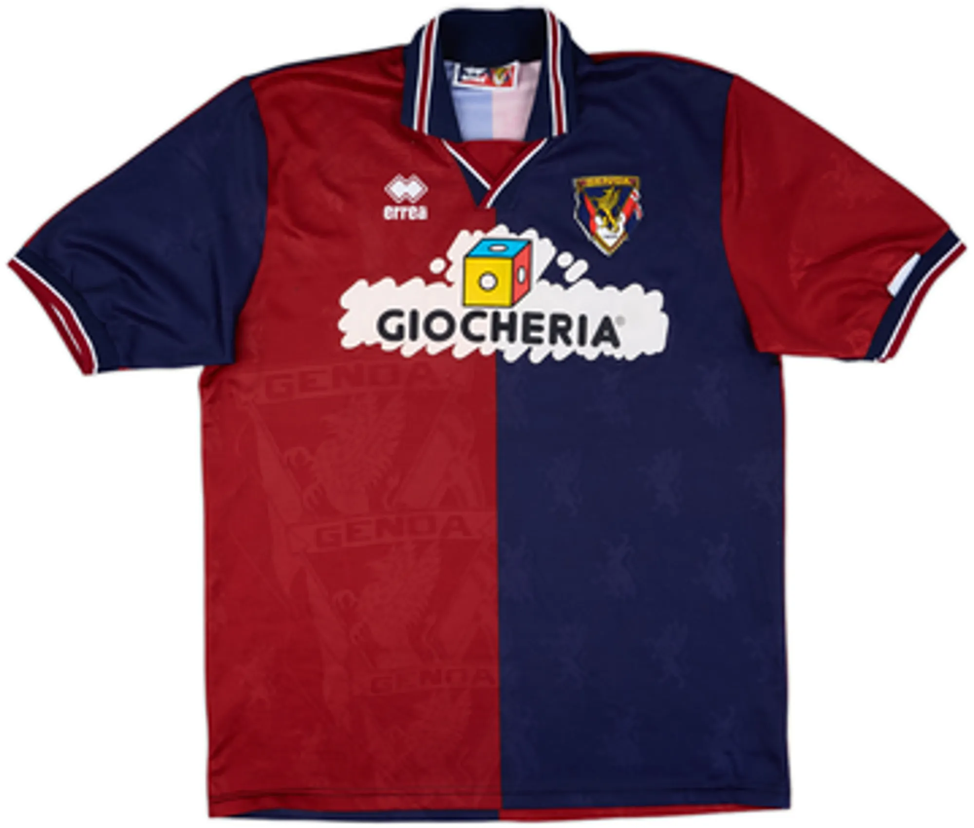 Errea Genoa Mens SS Home Shirt 1995/96