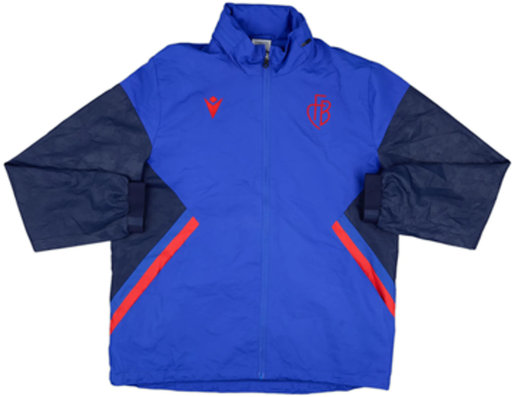 2022-23 FC Basel Macron Hooded Track Jacket - 6/10 - (L)