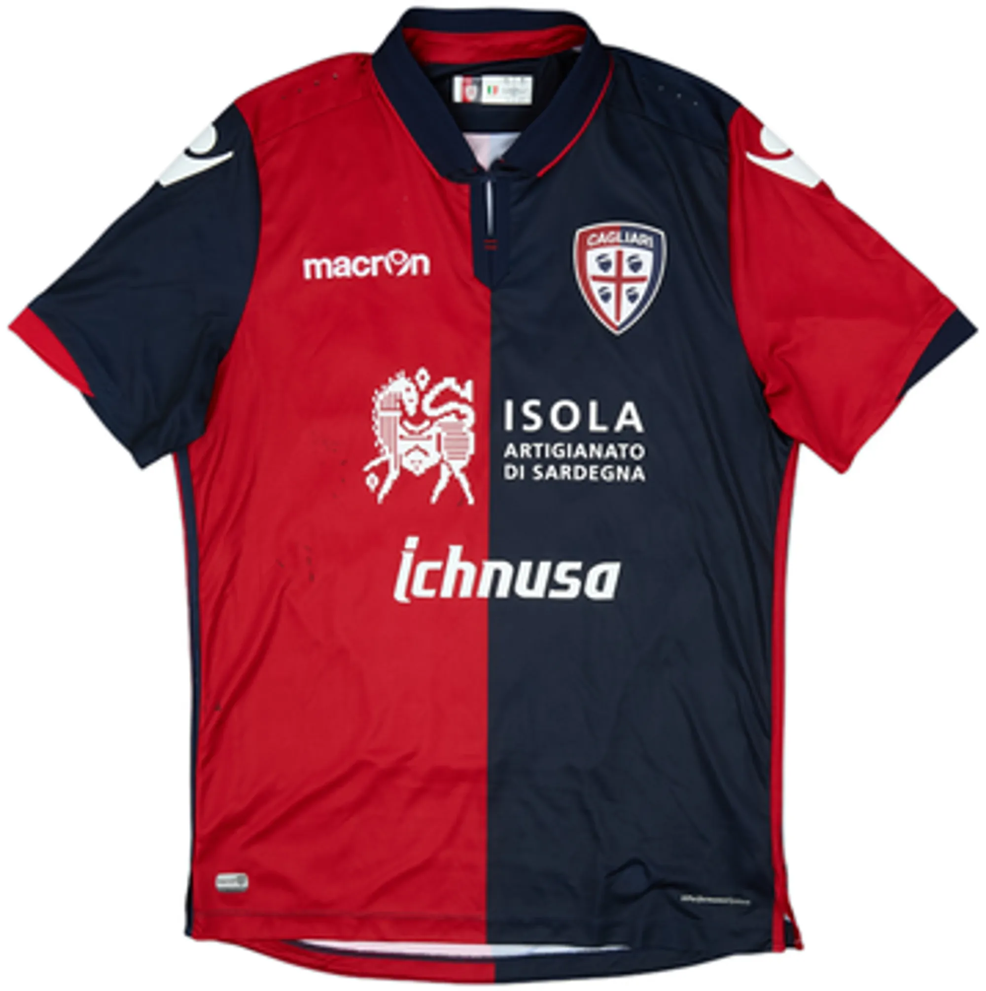 Macron Cagliari Mens SS Home Shirt 2016/17