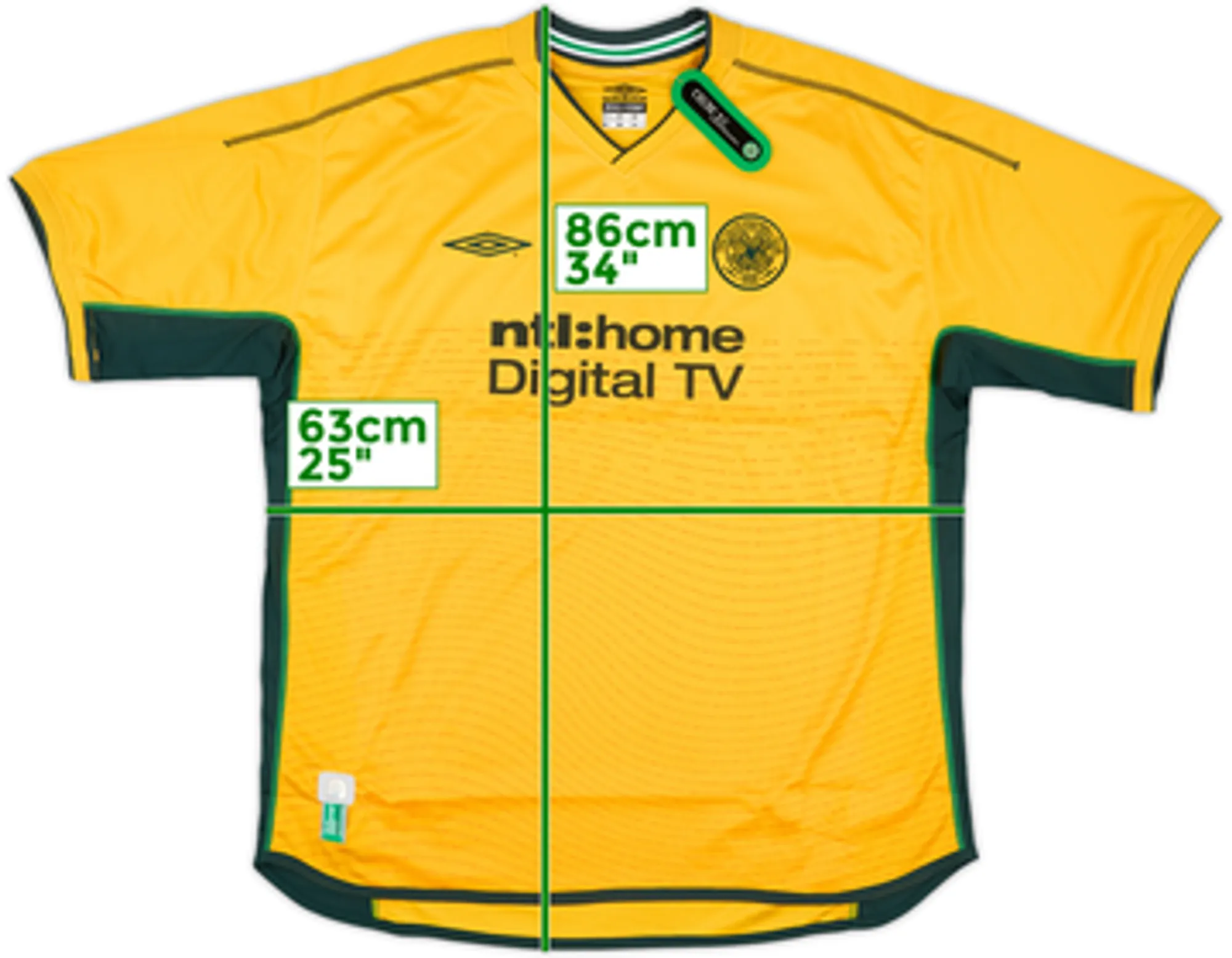 Umbro Celtic Mens SS Away Shirt 2002/03