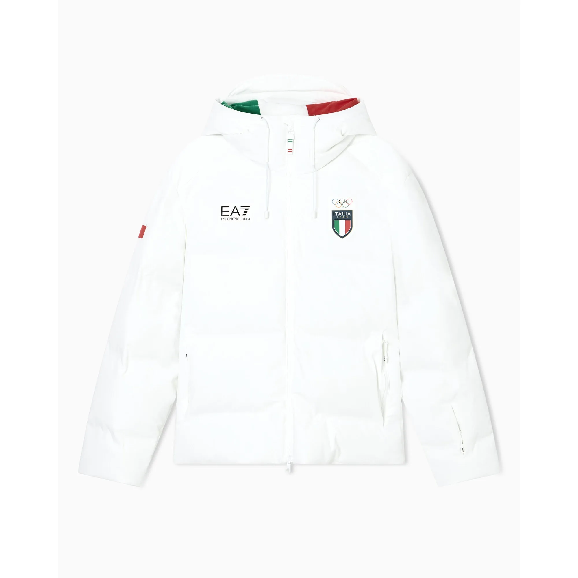 Milano Cortina 2026 Armani Team Italy Ski Puffy Jacket  - White