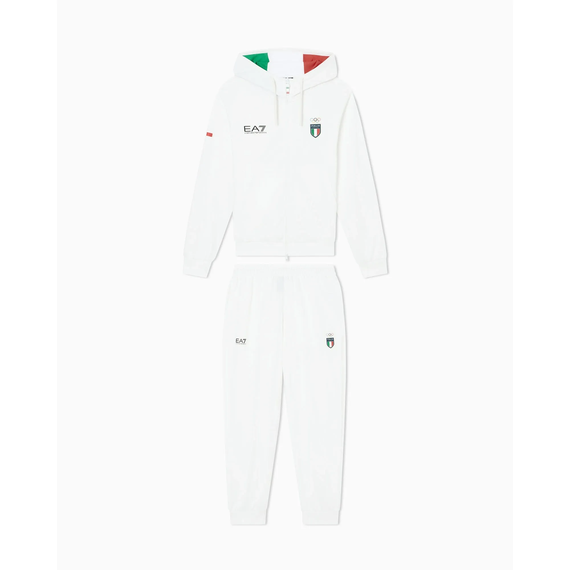 Team Italy EA7 Emporio Armani Tracksuit - White