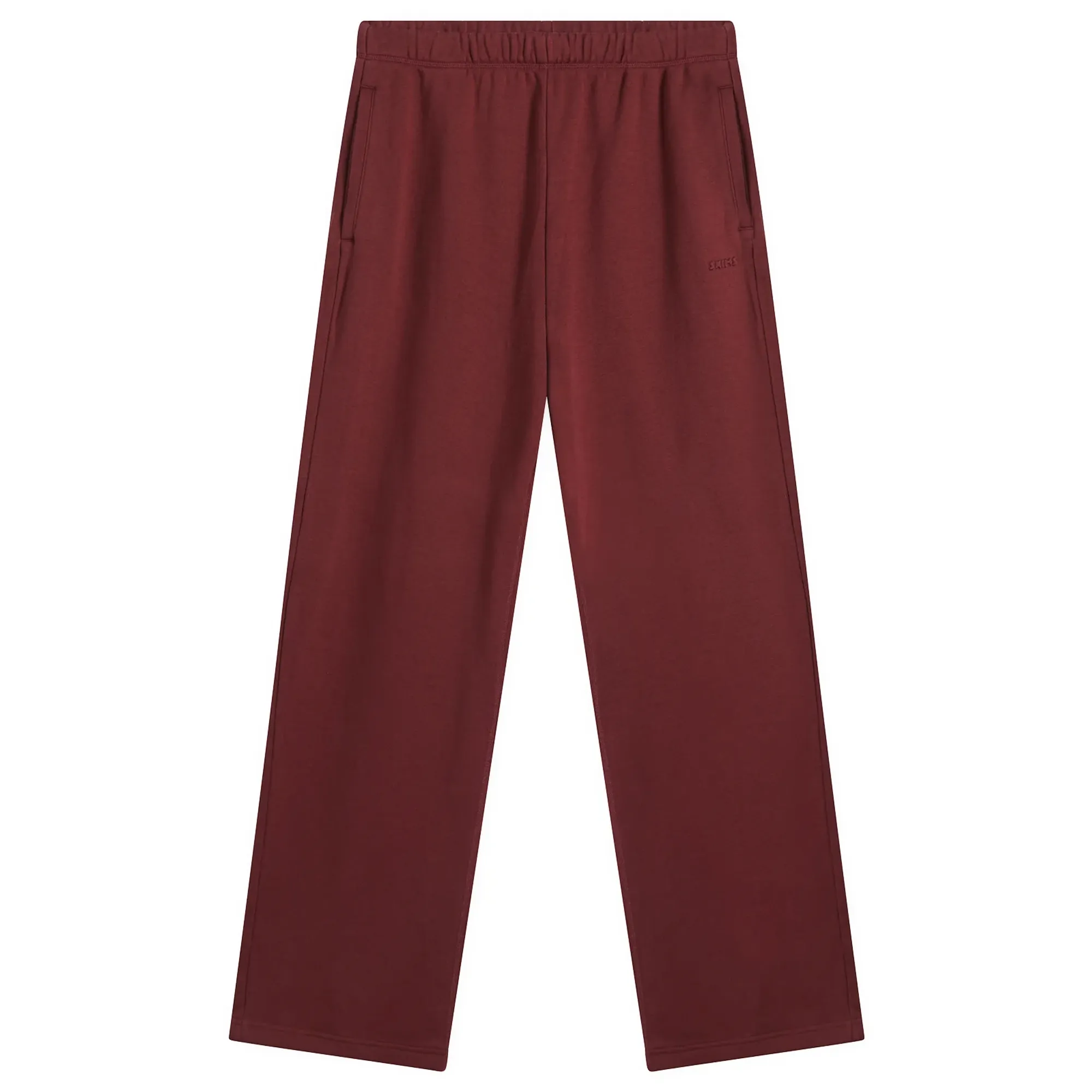SKIMS Women's Cotton Fleece Classic Straight Leg Pant Merlot