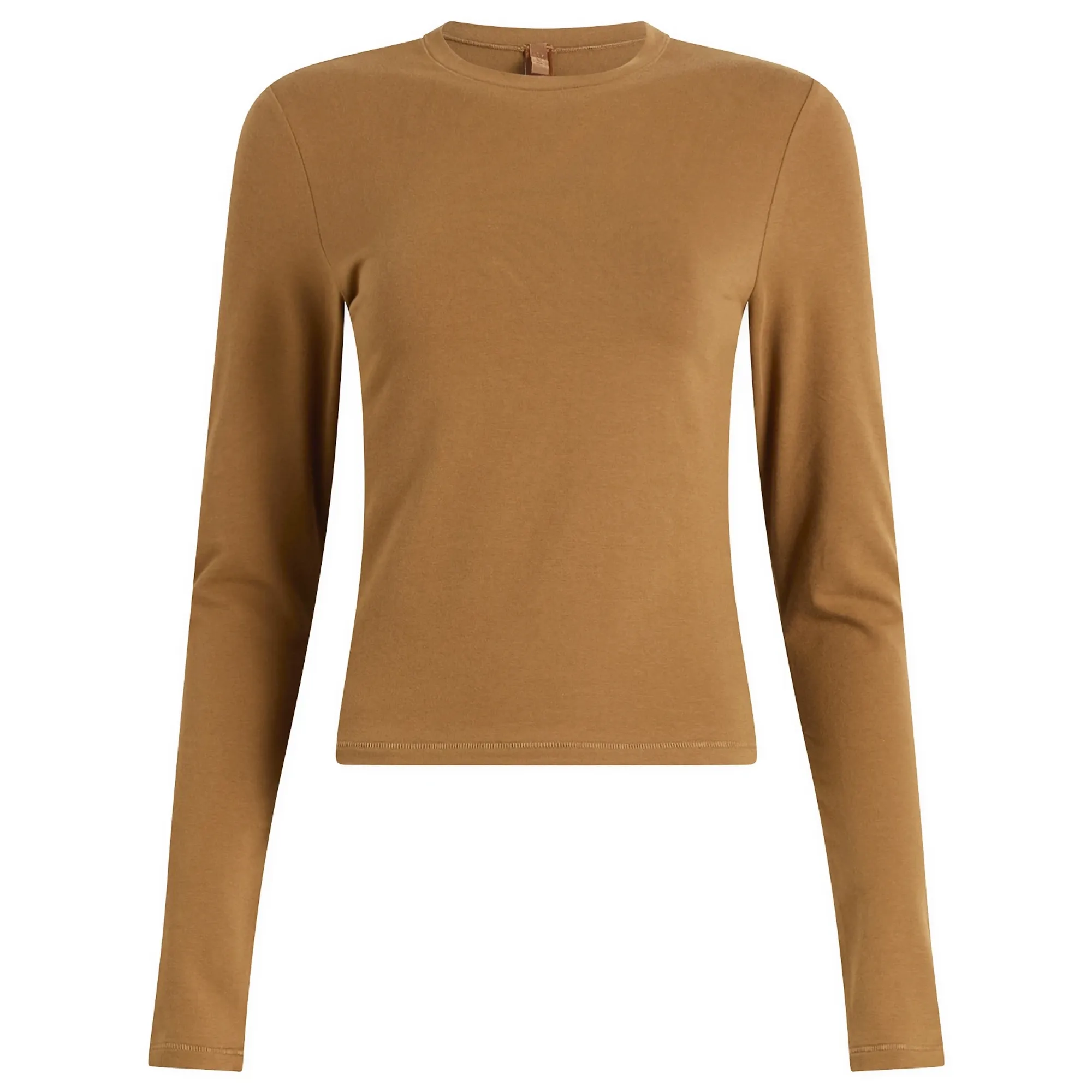 SKIMS Women's Cotton Jersey Long Sleeve Top Chai