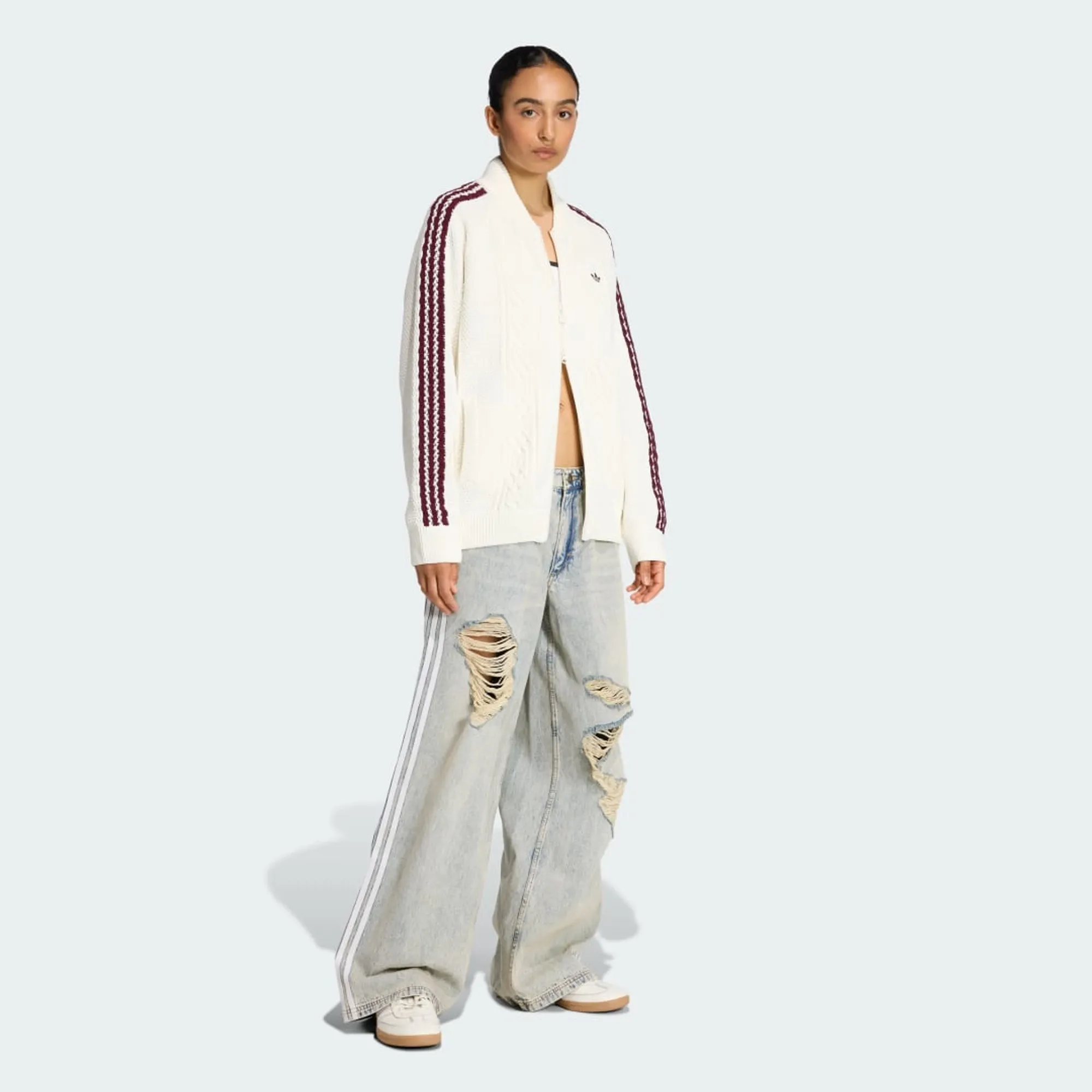トップス adidas ARCHIVE CUTLINE KNIT TRACK TOP-M adidas ADIDAS ORIGINALS ARCHIVE CUTLINE KNIT TRACK TOP | KS7804