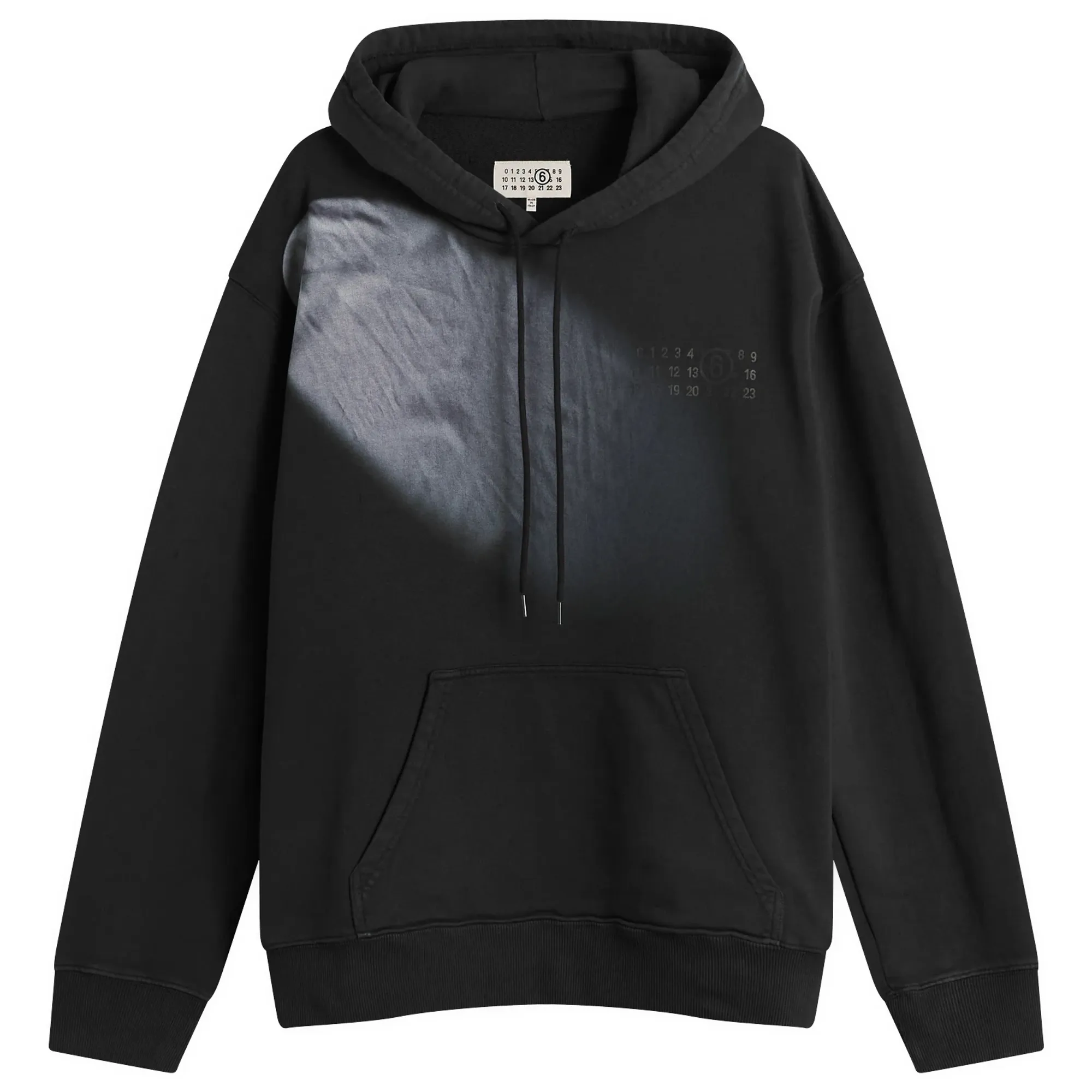 MM6 Maison Margiela Men's Light Beam Hoodie Washed Black