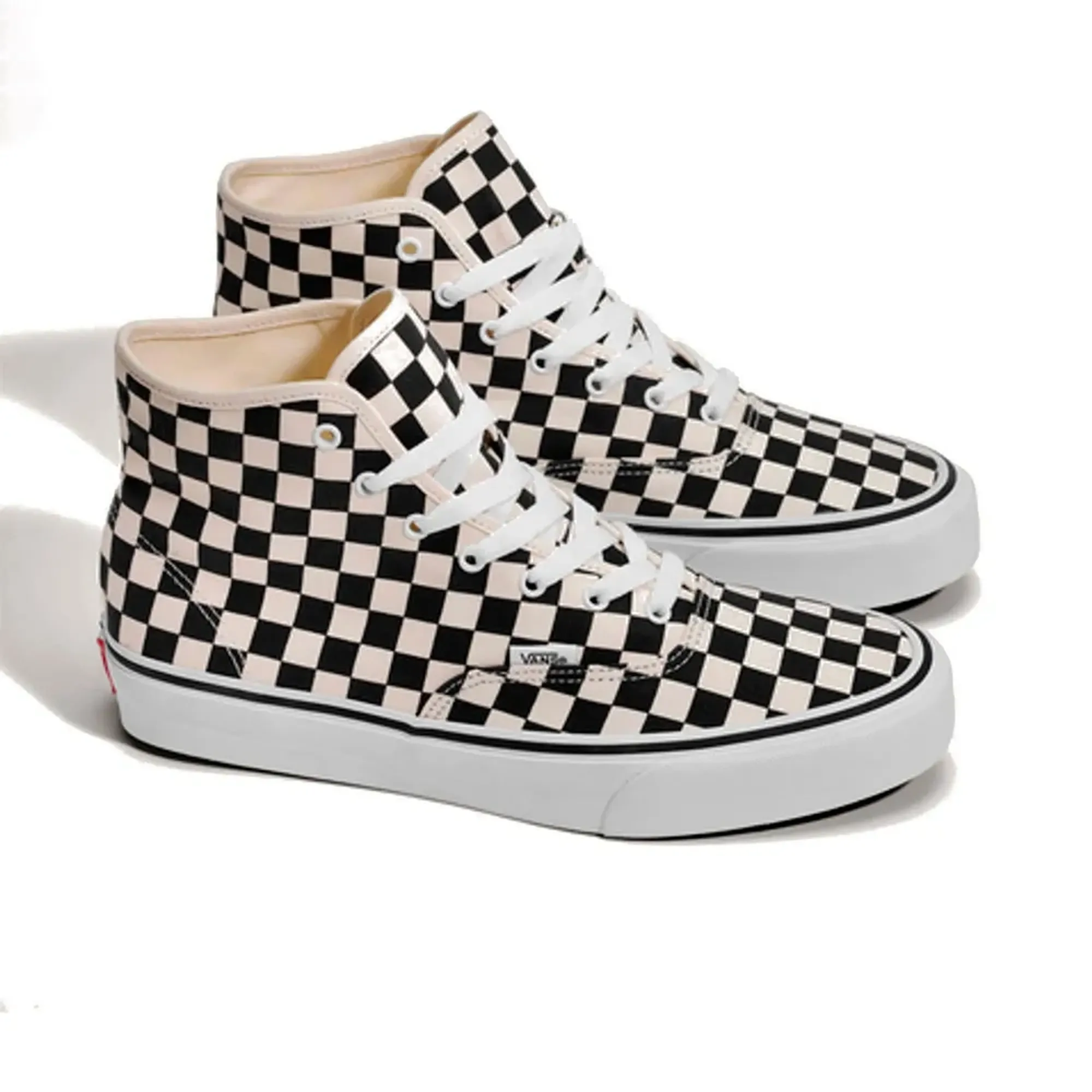 Vans - Authentic Hi 2.0 Checkerboard Shoes, Man, Black