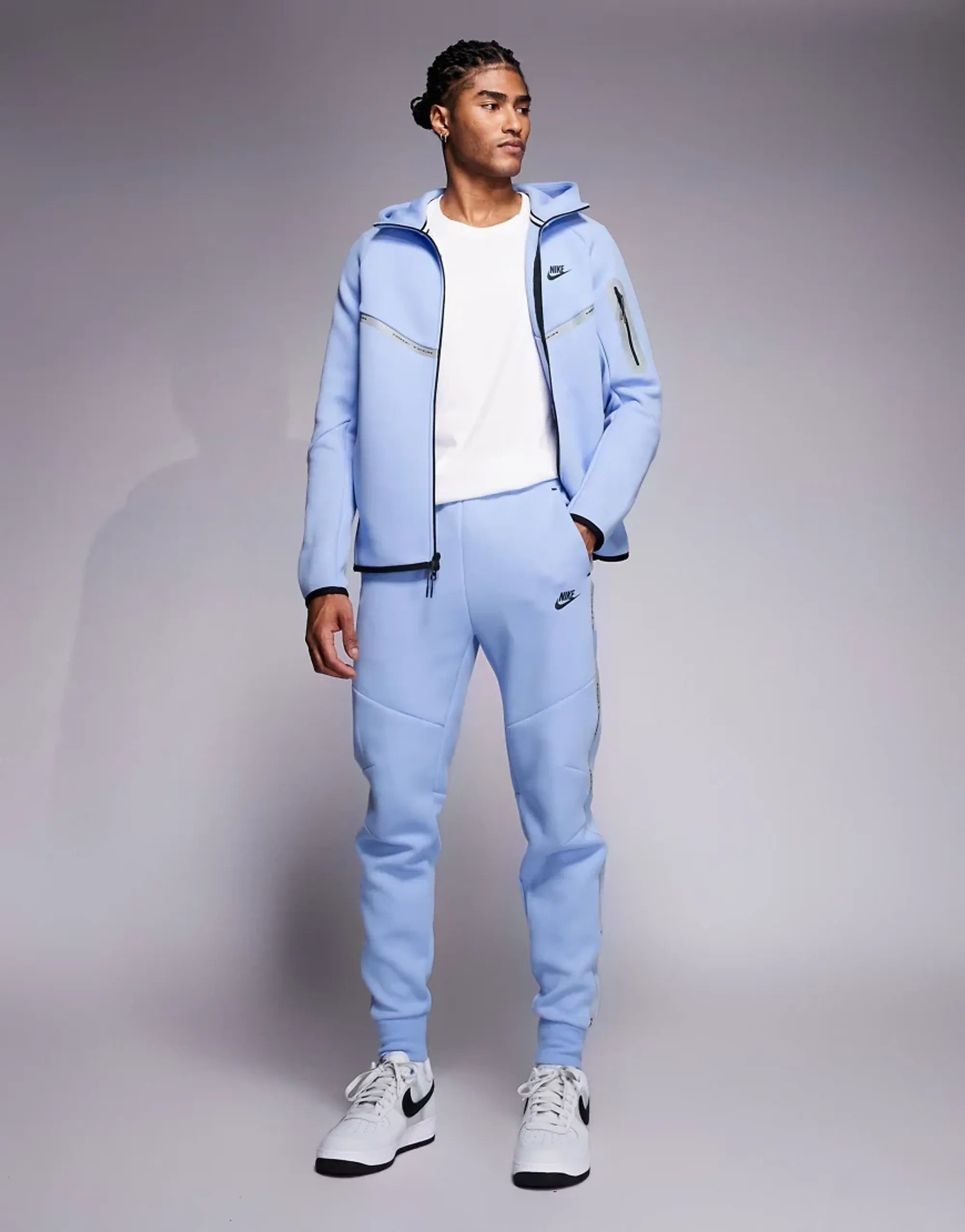 Nike Tech Fleece Reflective Joggers In Light Blue