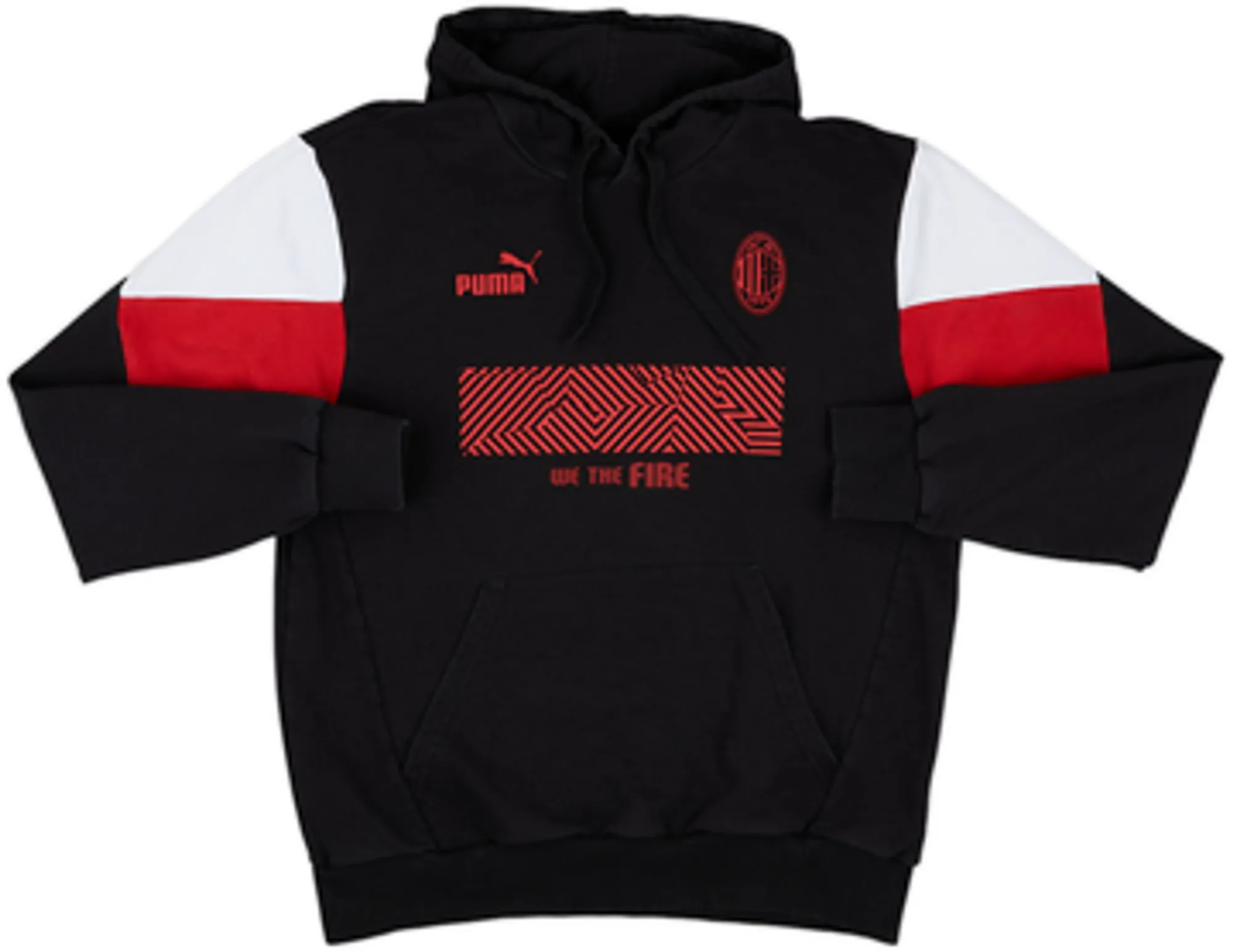 2021-22 AC Milan Puma Hooded Sweat Top - 8/10 - (M)