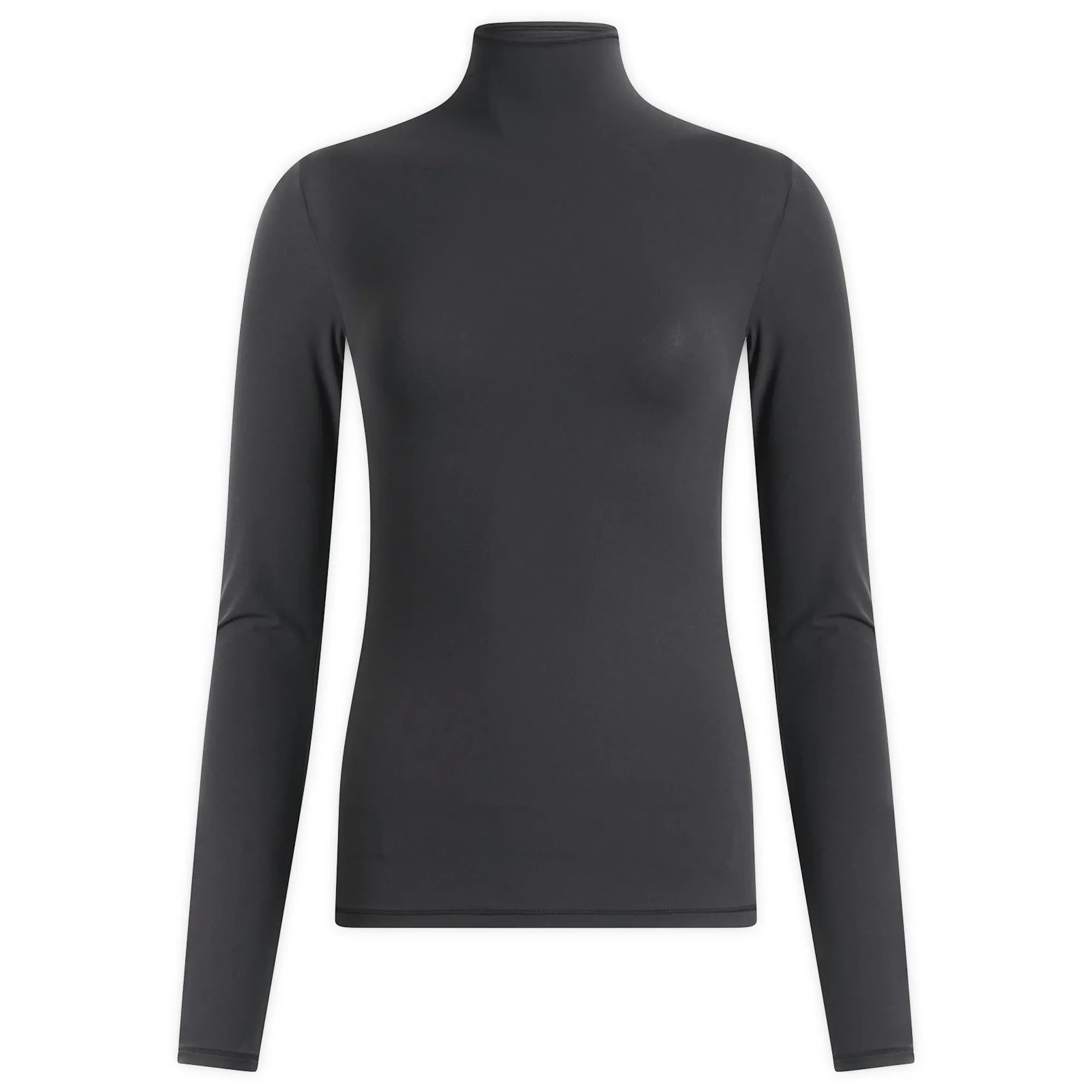 SKIMS Women's Fits Everybody Long Sleeve High Neck Top Onyx