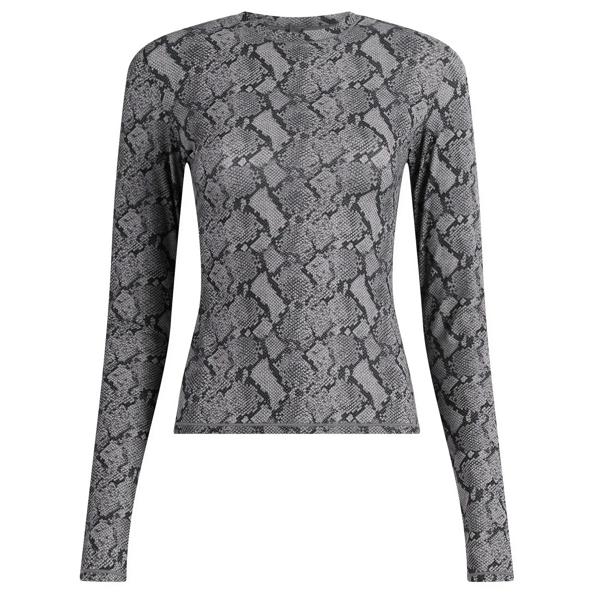 SKIMS Women's Fits Everybody Long Sleeve Top Shadow Snake Print