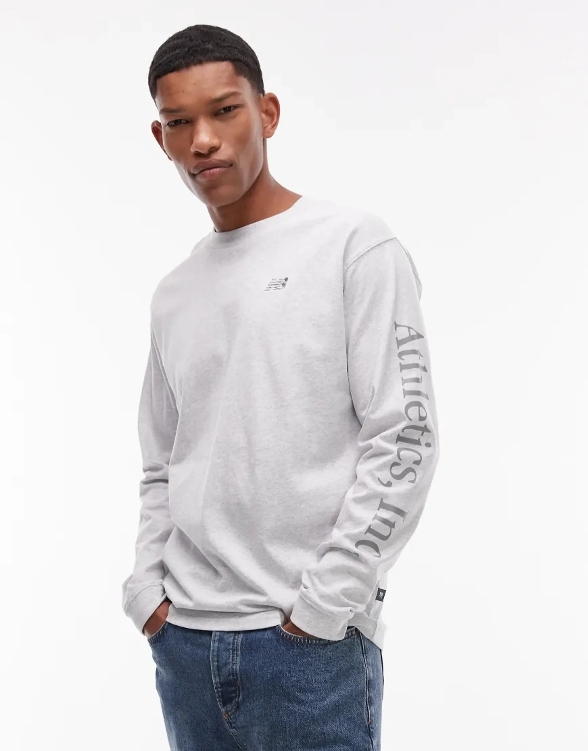 New Balance Athletics Long Sleeve T-Shirt In Off White