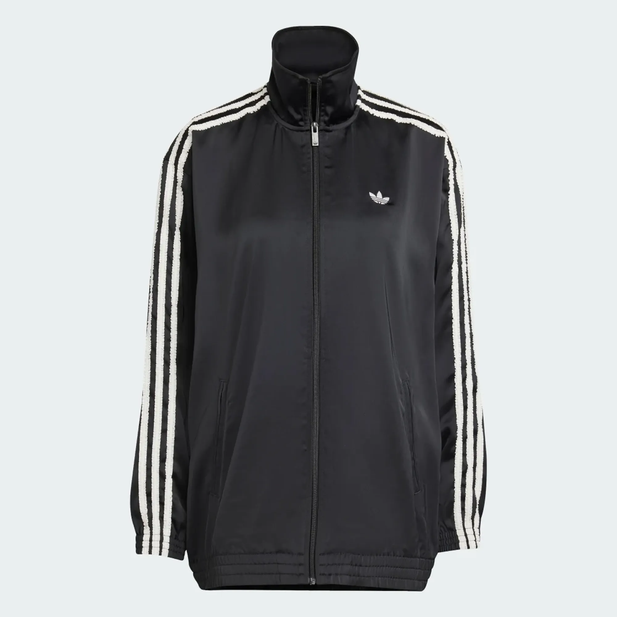 Adidas Ruffle adidas adidas Originals Satin Firebird Track Top Ruffle 3-Stripes ...