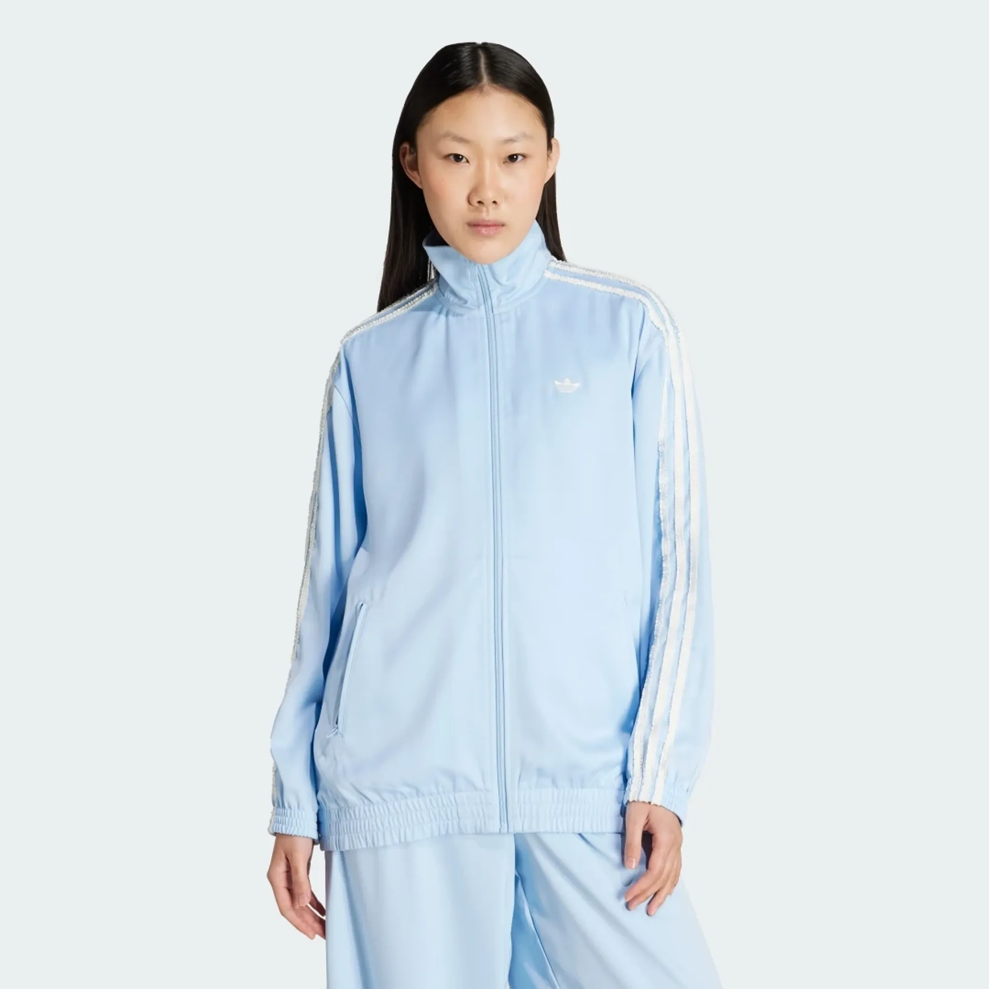 adidas adidas Originals Satin Firebird Track Top Ruffle 3-Stripes